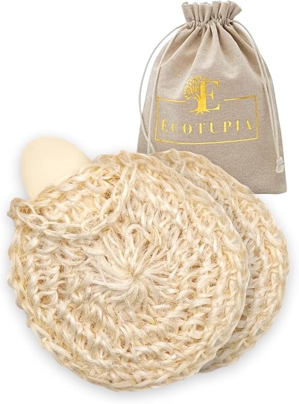 Bucha corporal de sisal e agave tecida à mão Ecotupia – Pacote com 2