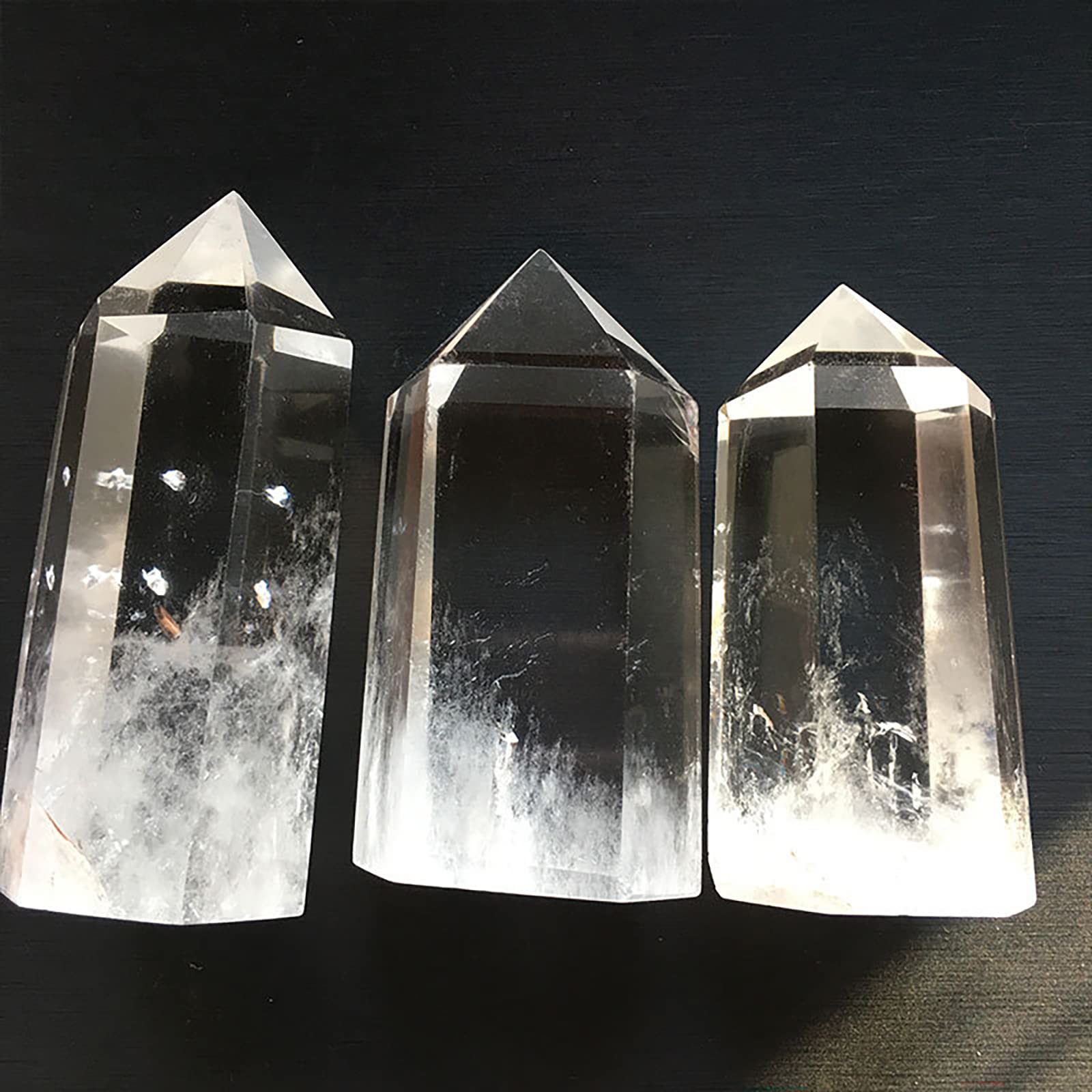 Amazon.co.jp: [POWERTONE] 天然石 【水晶ポイント】 天然水晶 六角柱