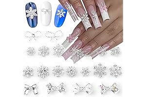 Chic Snowflake Nail Charms for Festive Holiday Sparkle