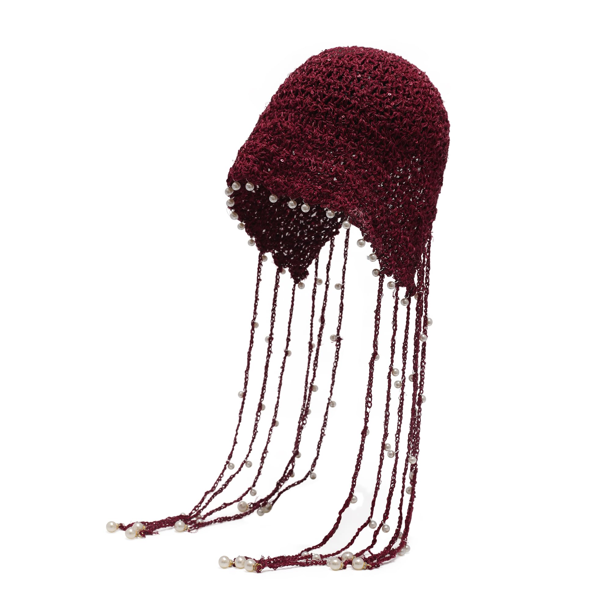 ZLYC Gorro de algodón para mujer con borla hecho a mano
