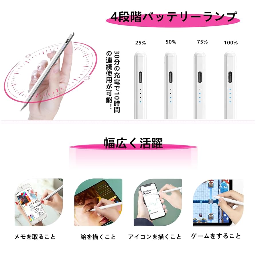 iPad - コアラっこ Amazon | NEICOOK iPad ペンシル スタイラスペン【2025新昇級版