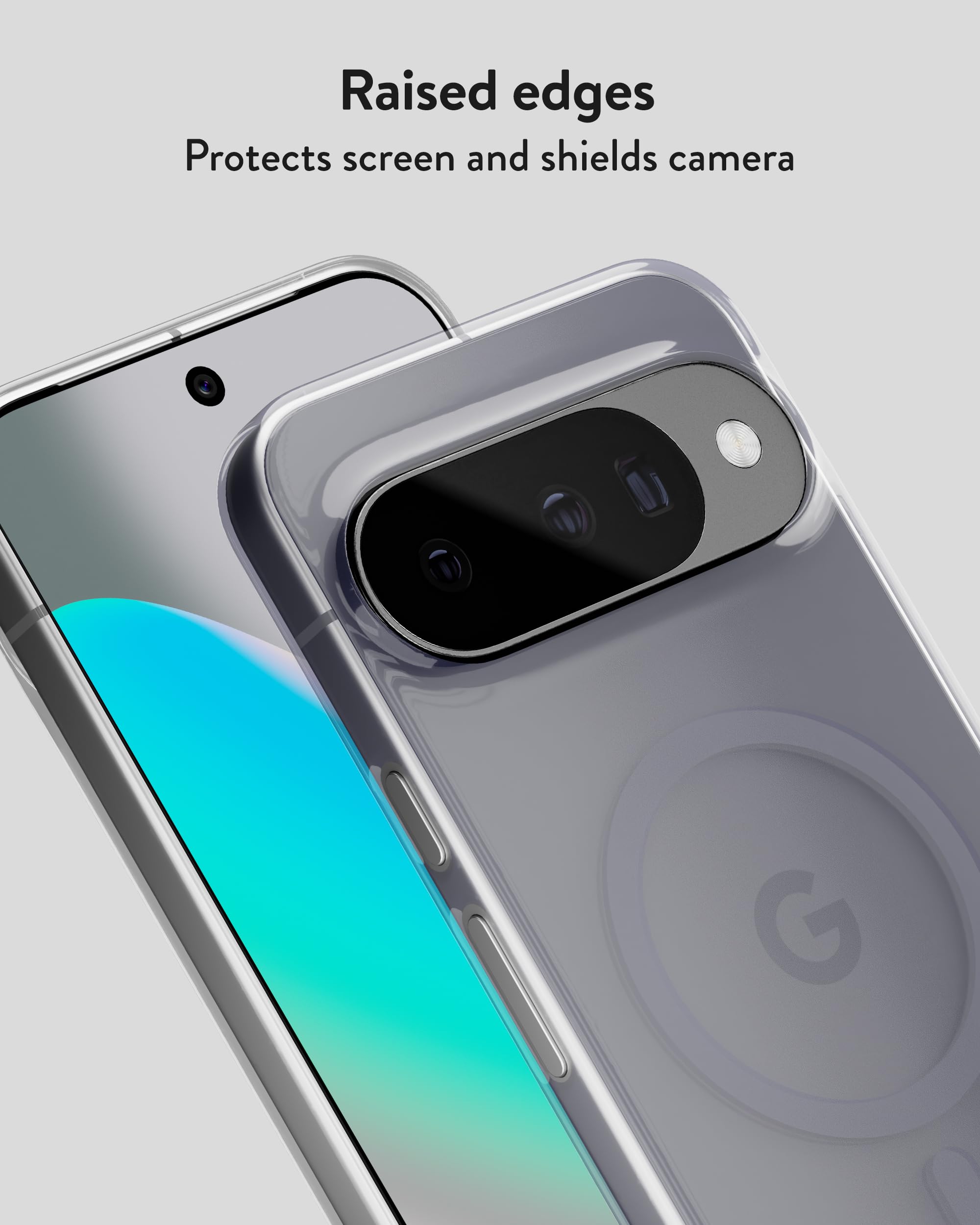 Mous do Google Pixel 10/10 Pro Ultra cienka przezroczysta obudowa, kompatybilna z MagSafe - szary odcień