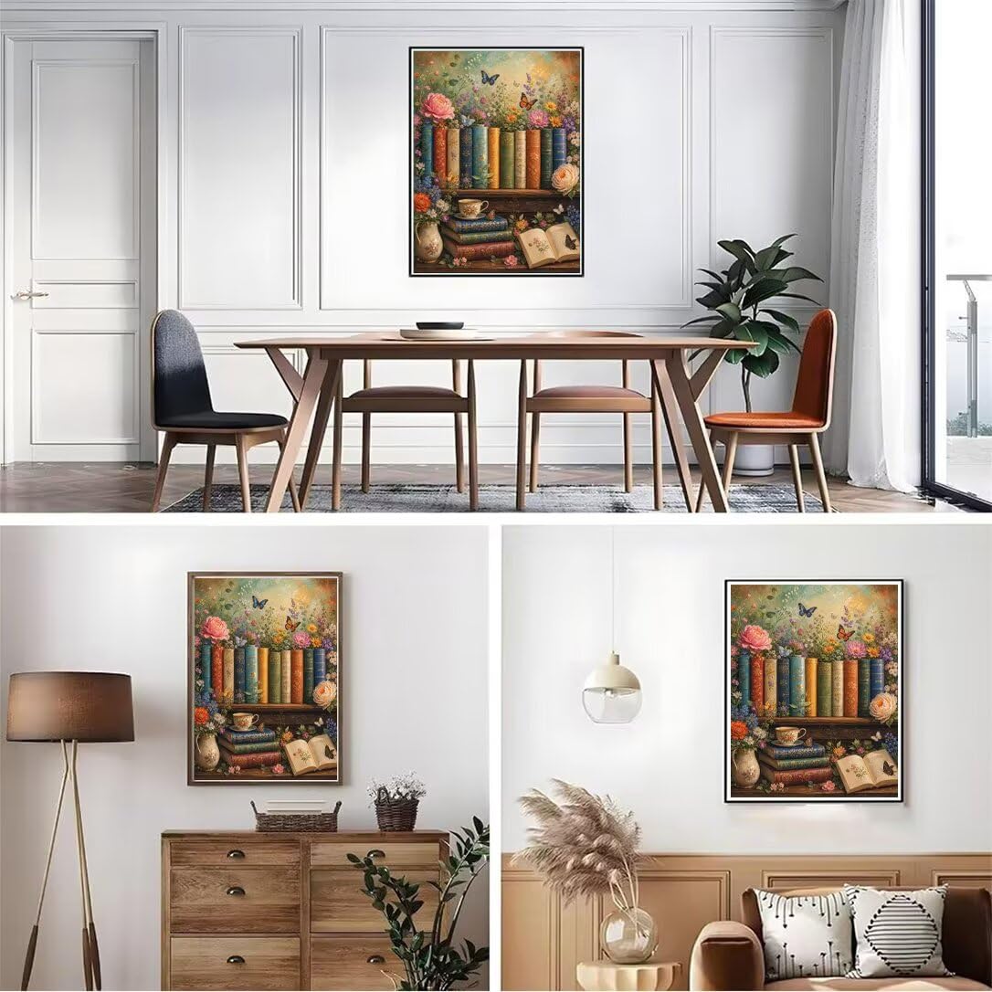 Diamond Painting Libros, Manualidad Creativa y Relajante 100x130cm C8-124
