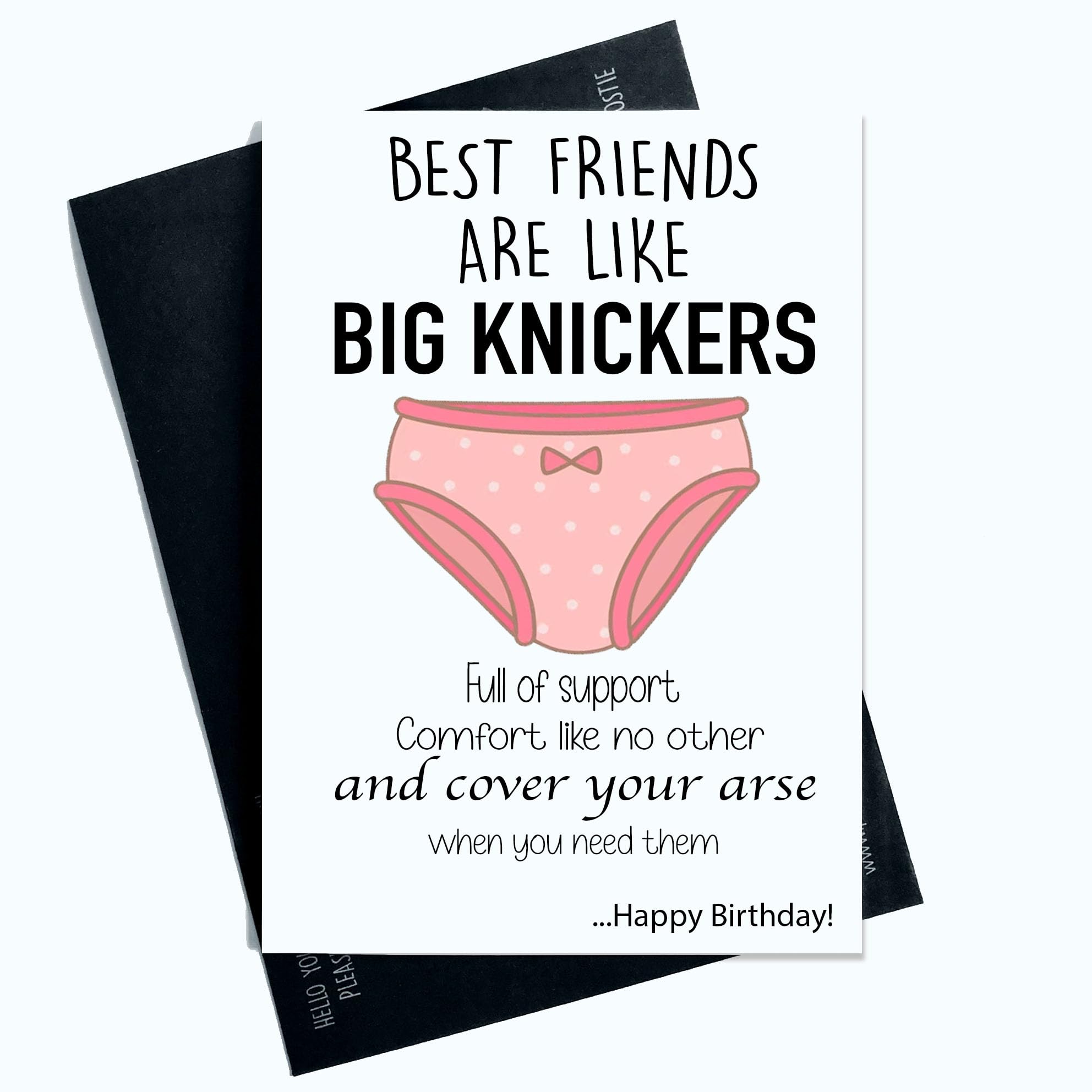 Peachy Antics Funny Birthday Card For Best Friend Best Friends Are Like Big Knickers Full Of Support Funny Joke Birthday Card For Friend For Bestie BestFriend AP142
