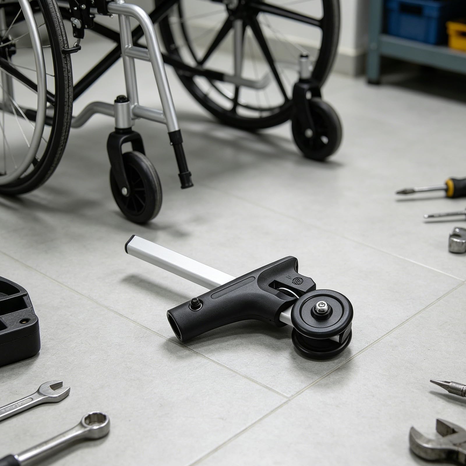 Ruedas Antivuelco Traseras para Silla de Ruedas, 5 Niveles Ajustables