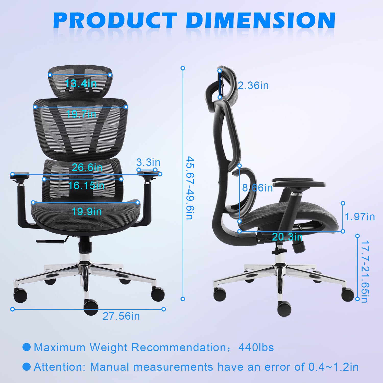 BRTHORY Cadeira de escritório ergonômica para casa, cadeira de