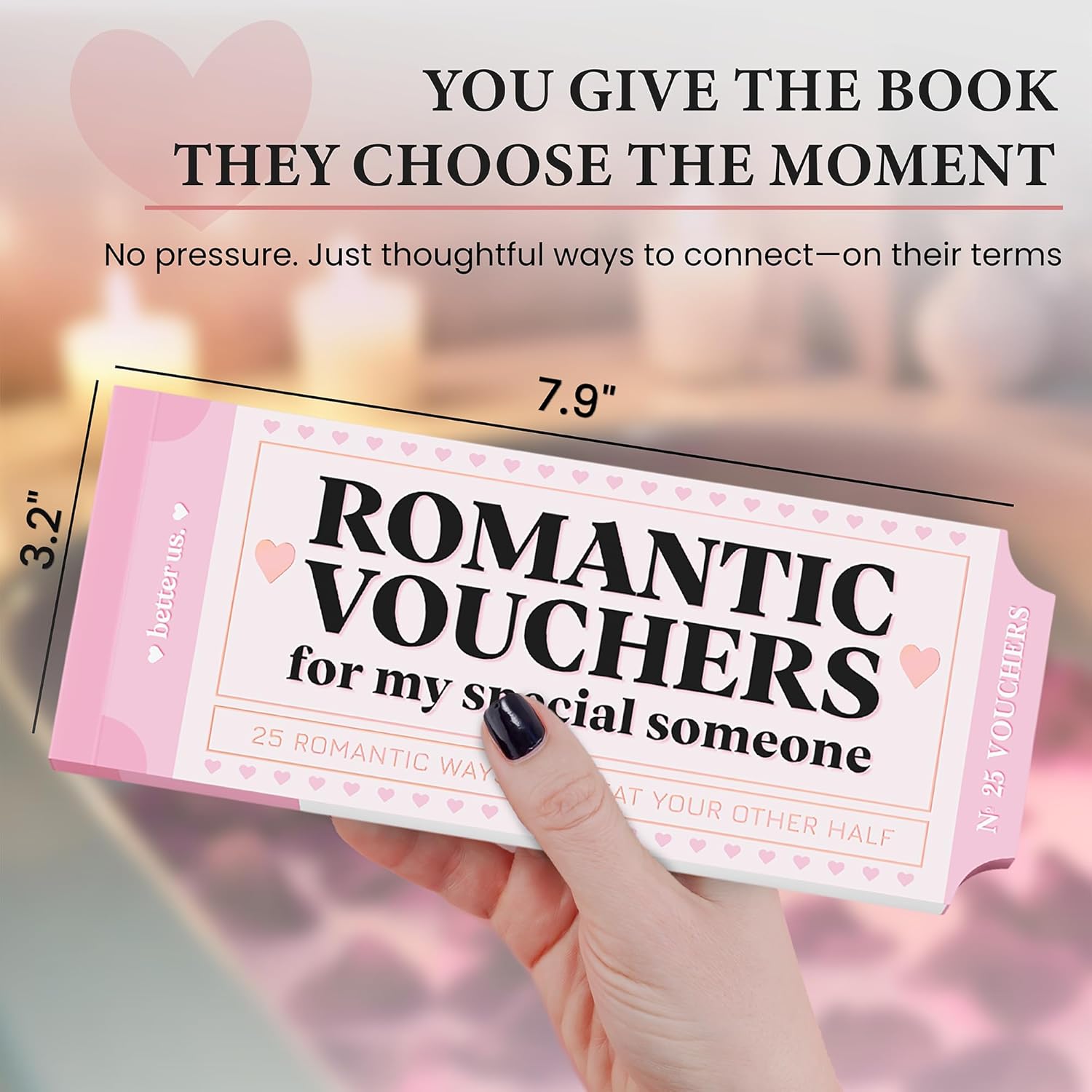 BETTER US 25 Romantic Couples Vouchers – Love Coupons for Him or Her | Thoughtful Gift for Boyfriend, Girlfriend, Husband, Wife | Anniversary, Birthday, Valentine’s Day Date Night Gift thumbnail