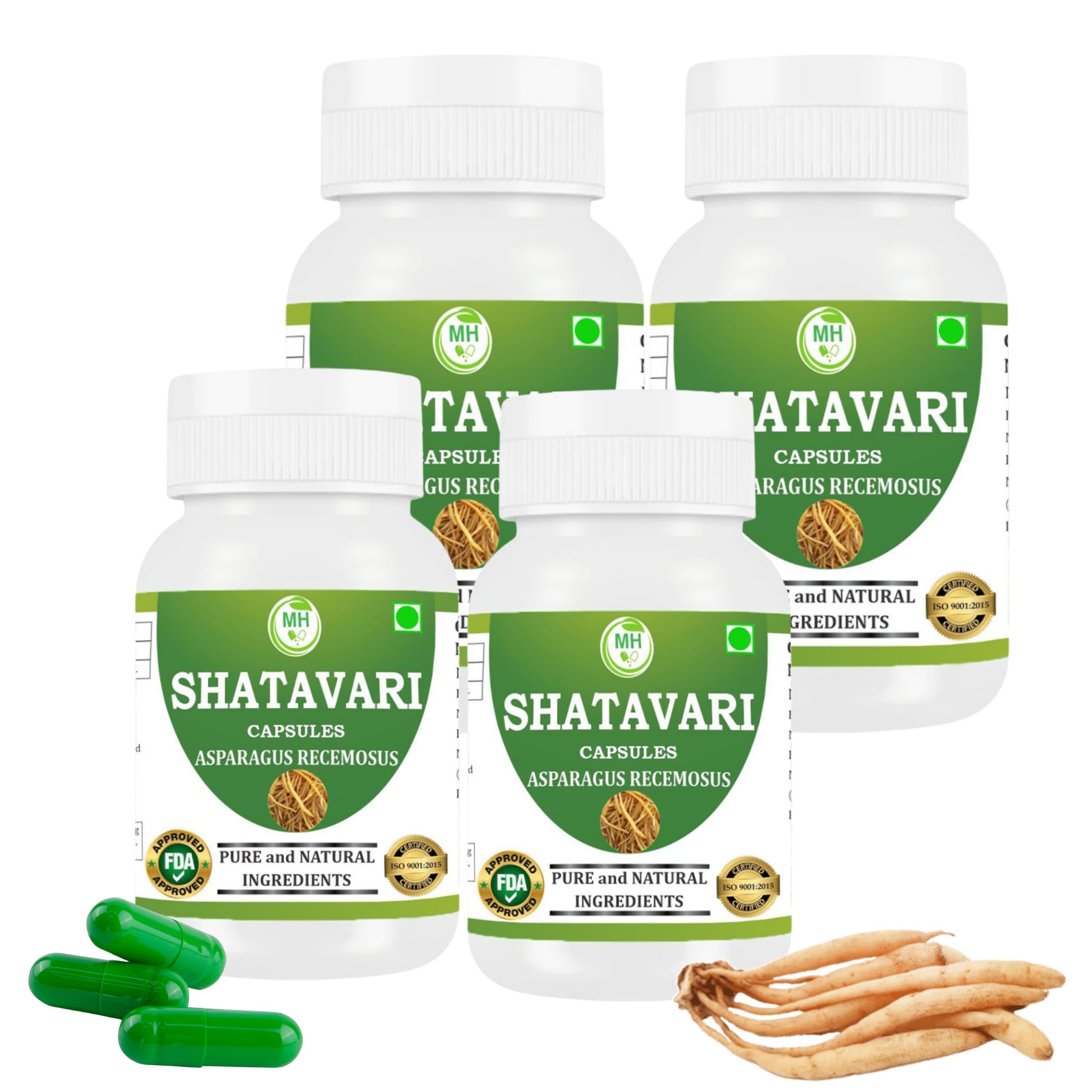 SHATAVARI Capsules – 60 Veg Capsules | Pure Asparagus Racemosus Extract | Natural Ayurvedic Supplement for Wellness & Balance (pack of 1) — Amazon image 5