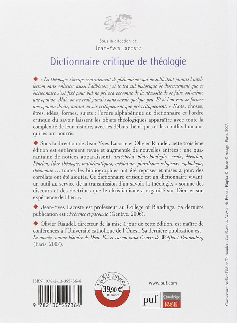 Dictionnaire critique de théologie