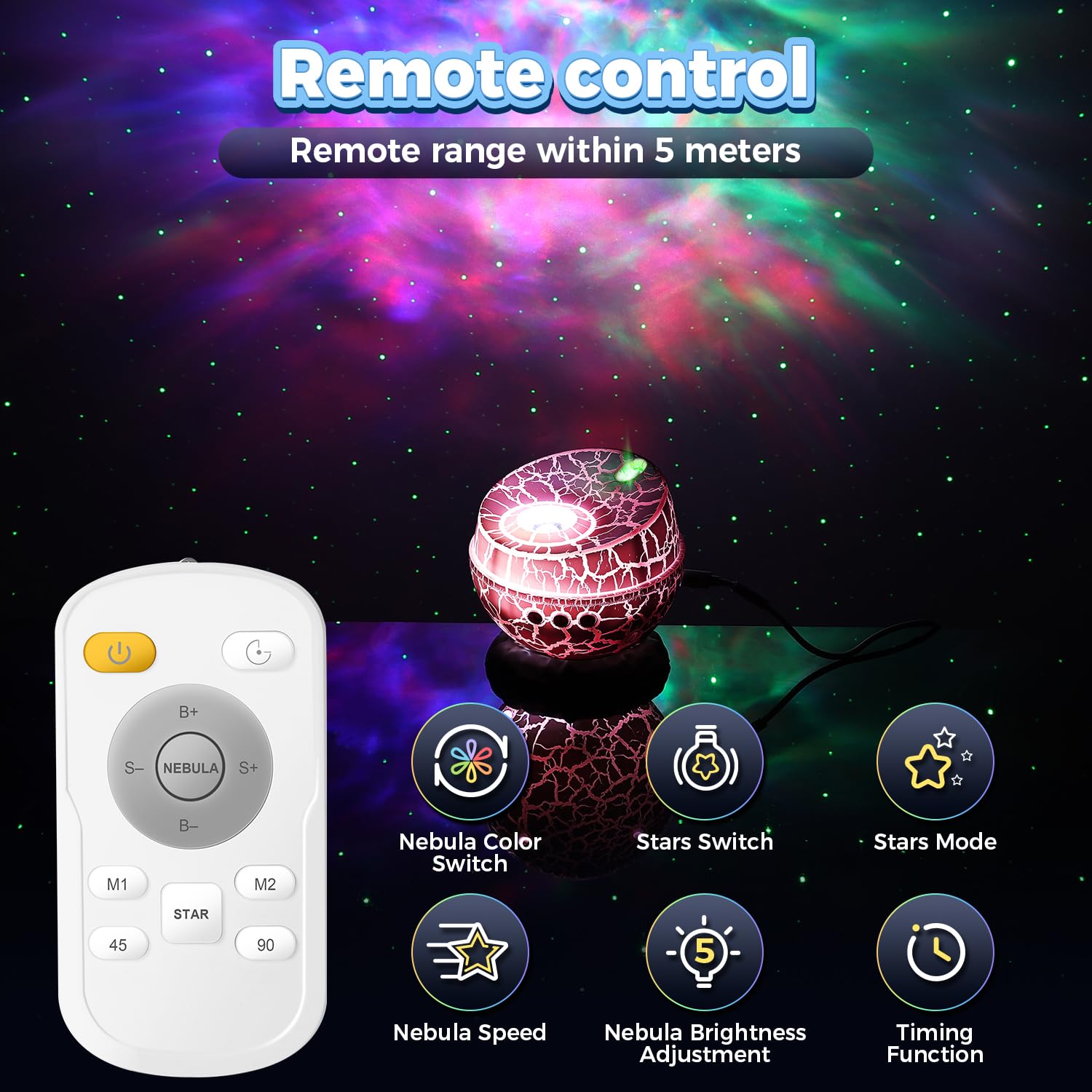 Proiettore Stelle LED Professionale: Galassia e Nebulosa per Home Cinema