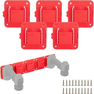 Tool Drill Mount Holder Compatible for Craftsman 20V Li-ion Drills, Heavy Duty ABS Tools Wall Dock Hanger for Garage, Workshop, Work Truck, 20 Screws, 5 Packs (No Tool)