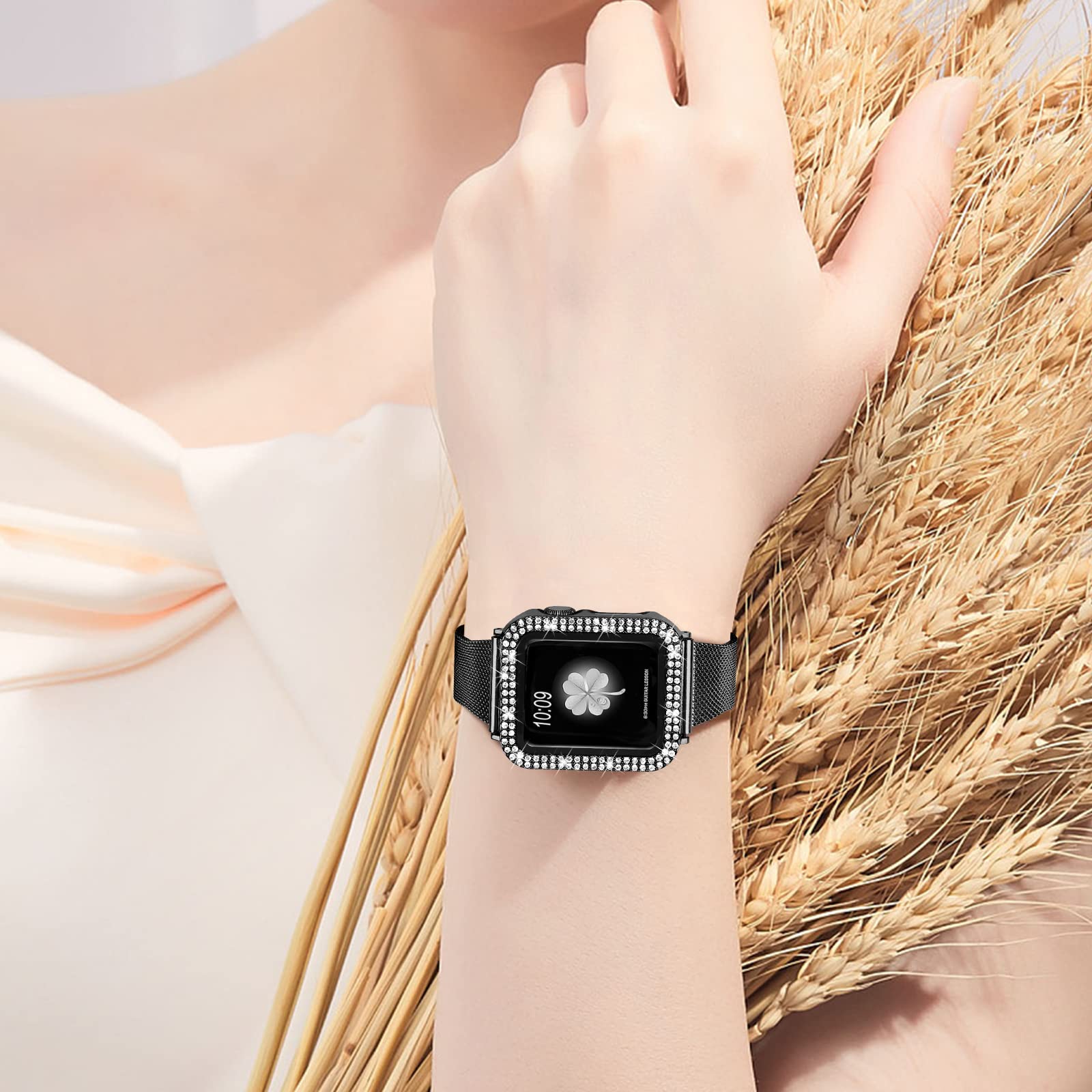 Joyozy Stainless Stell Watch Bands Compatible with Apple Watch Band Amazon.com: Joyozy Slim Stainless Steel Band Compatible with  main image 3