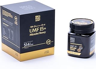100% Manuka Honey UMF 15+ (MGO 512+) Raw Manuka Honey 8.8 Oz Pure New Zealand (250g Bottle) Non-GMO Ultra-Premium Medical Grade Natural Monofloral Cold Extract Organic Sugar Free UMF and MGO Certified
