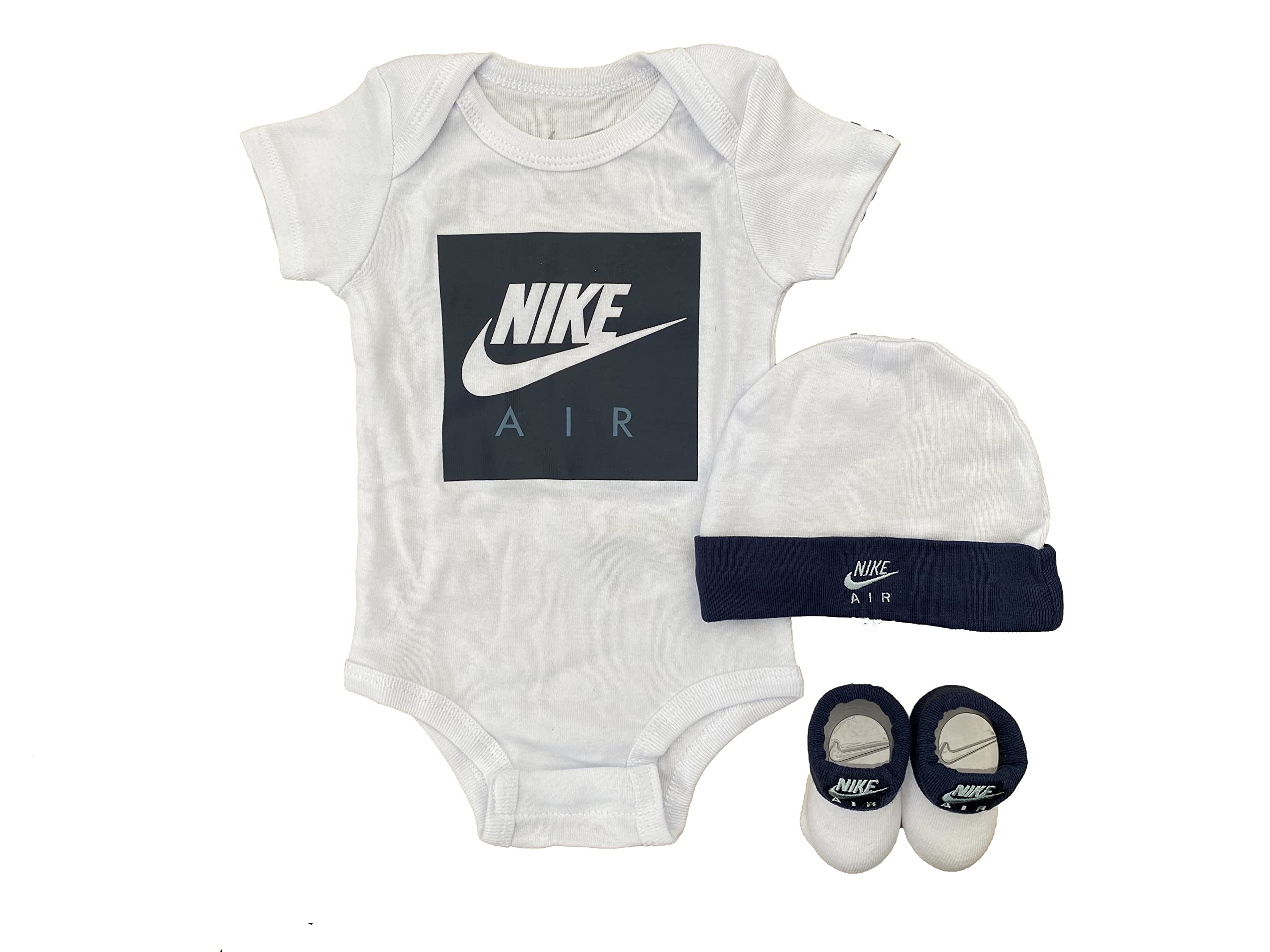 Nikeair Baby Boy Bodysuit Hat And Booties Piece Set Desertcart