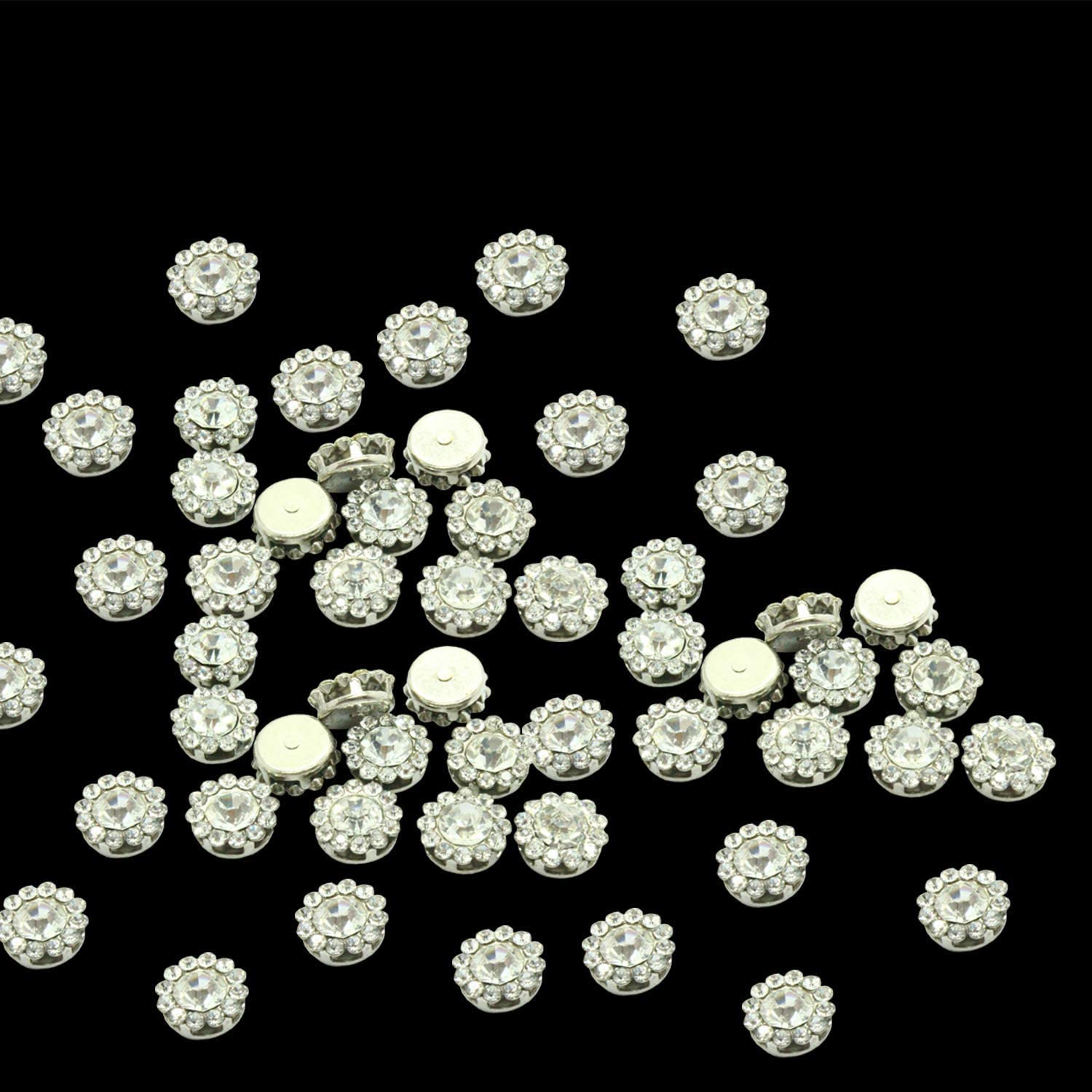 à Coudre Strass Diamantes Diamants Cristaux Pour Arts, Loisirs Créatifs, Vêtements, Scrapbooking Embellissements Ou Décorations - En Argent Boîtier