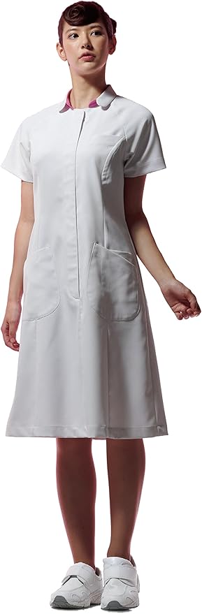Amazon Co Jp カゼン Kazen ワンピース半袖 Cis600 C ホワイト L ドラッグストア