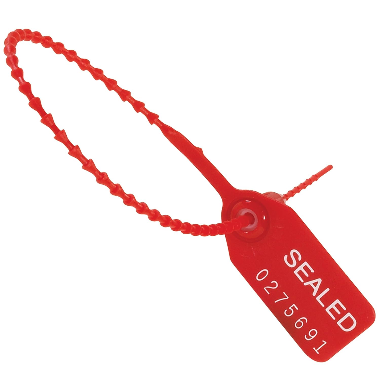 Aviditi "Tug Tight" Pull-Tight Seals, 15", Red, Pack of 100 (SE1012)