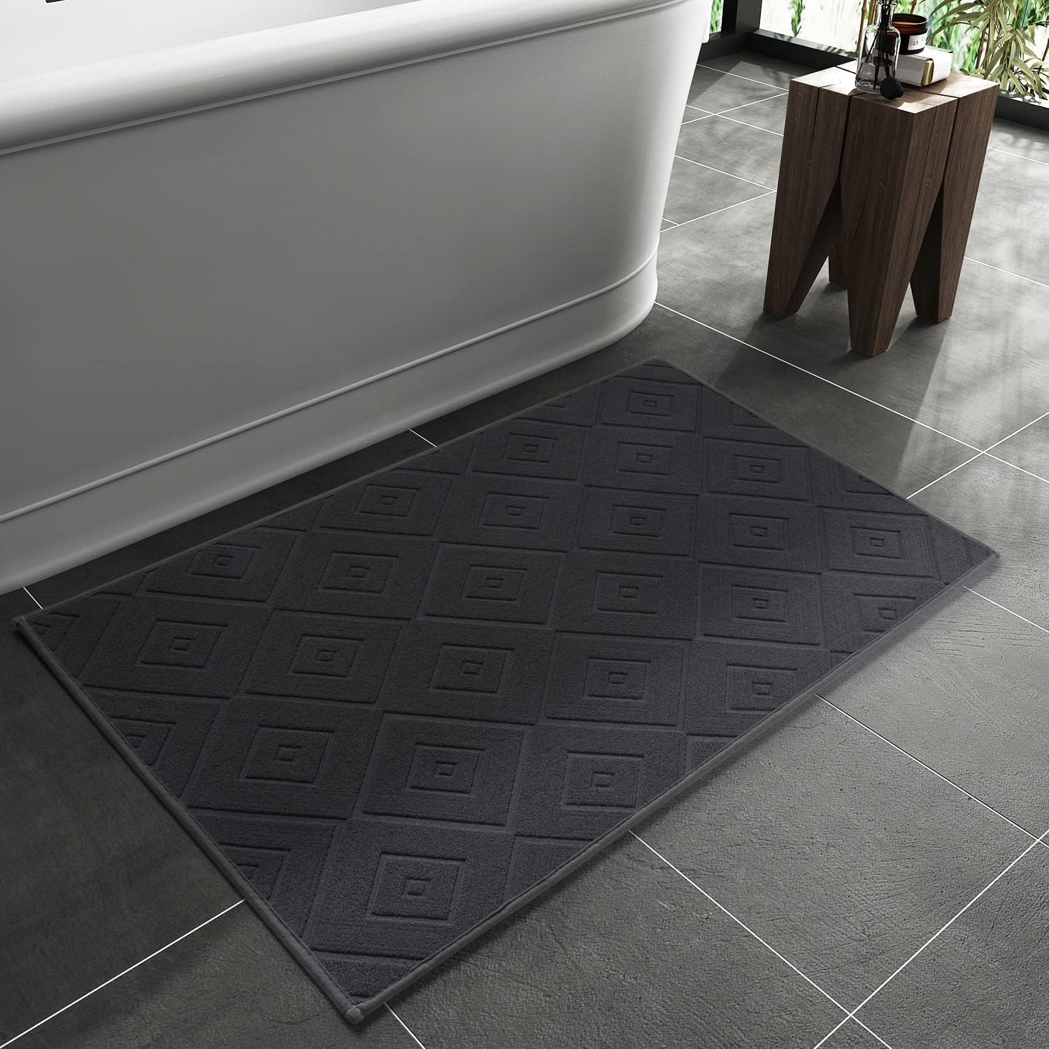 MontVooBath-Mat Non Slip, Super Absorbent Bath Mats for Bathroom Rugs Non Slip Washable Bath Rugs for Bathroom Floor Mat
