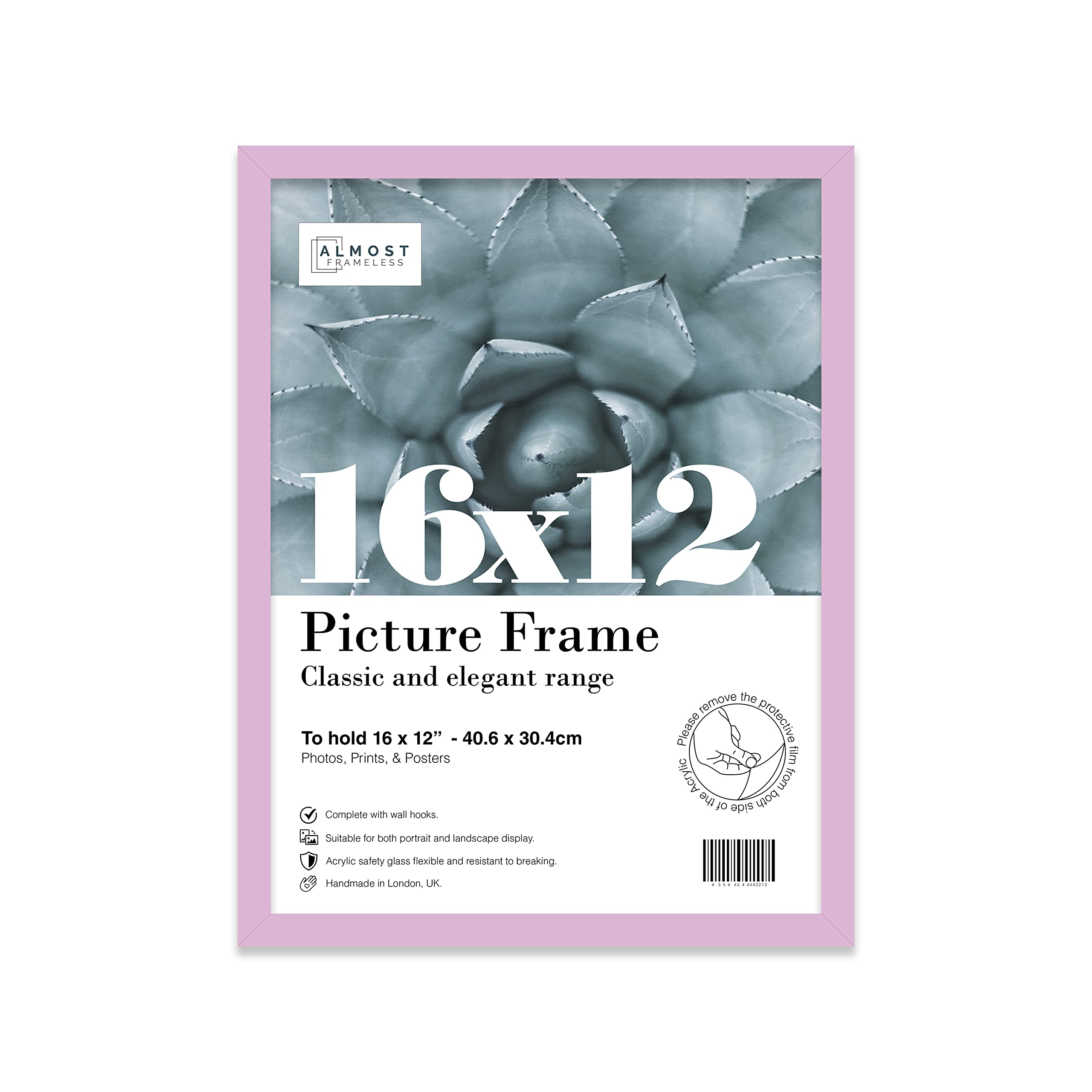 16x12 Inch Lilac Photo Frame Wall Mountable Picture Frame Standard Photograph Size, 16" X 12" (41 X 31cm)