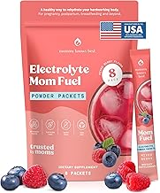 Mommy Knows Best Mom Fuel Electrolyte Drink Mix for Moms, Hydration Support - for Pregnancy, Prenatal, Electrolytes + Trace Minerals, Lactation Drink Mix Supplement (8 Count)