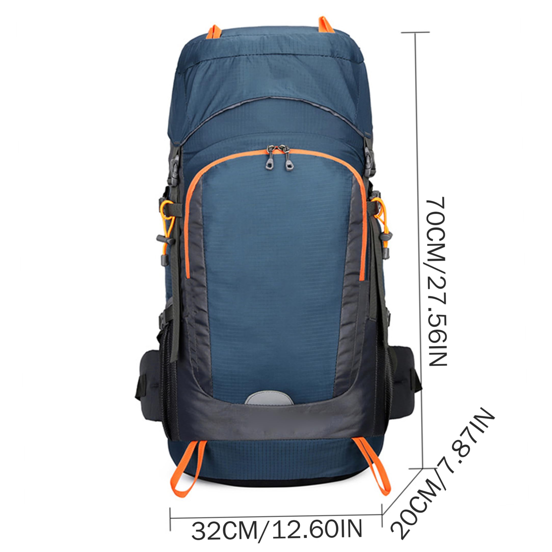 Wanderrucksack, 55 l, großes Fassungsvermögen, Camping-Rucksack, wasserdichter Wanderrucksack, ideal für Outdoor-Reisen, Camping, Schwarz