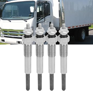 Heater Glow Plug 4Pcs Engine Glow Plug ISUZU C240 C190 C201 C221 4BA1 D500 4FA1 12V High Compatibility, Long Lasting Performance High Compatibility Glow Plug Removal Tool