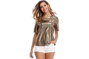 Women's Shimmering Holographic Tops: Illuminate Your Nights!