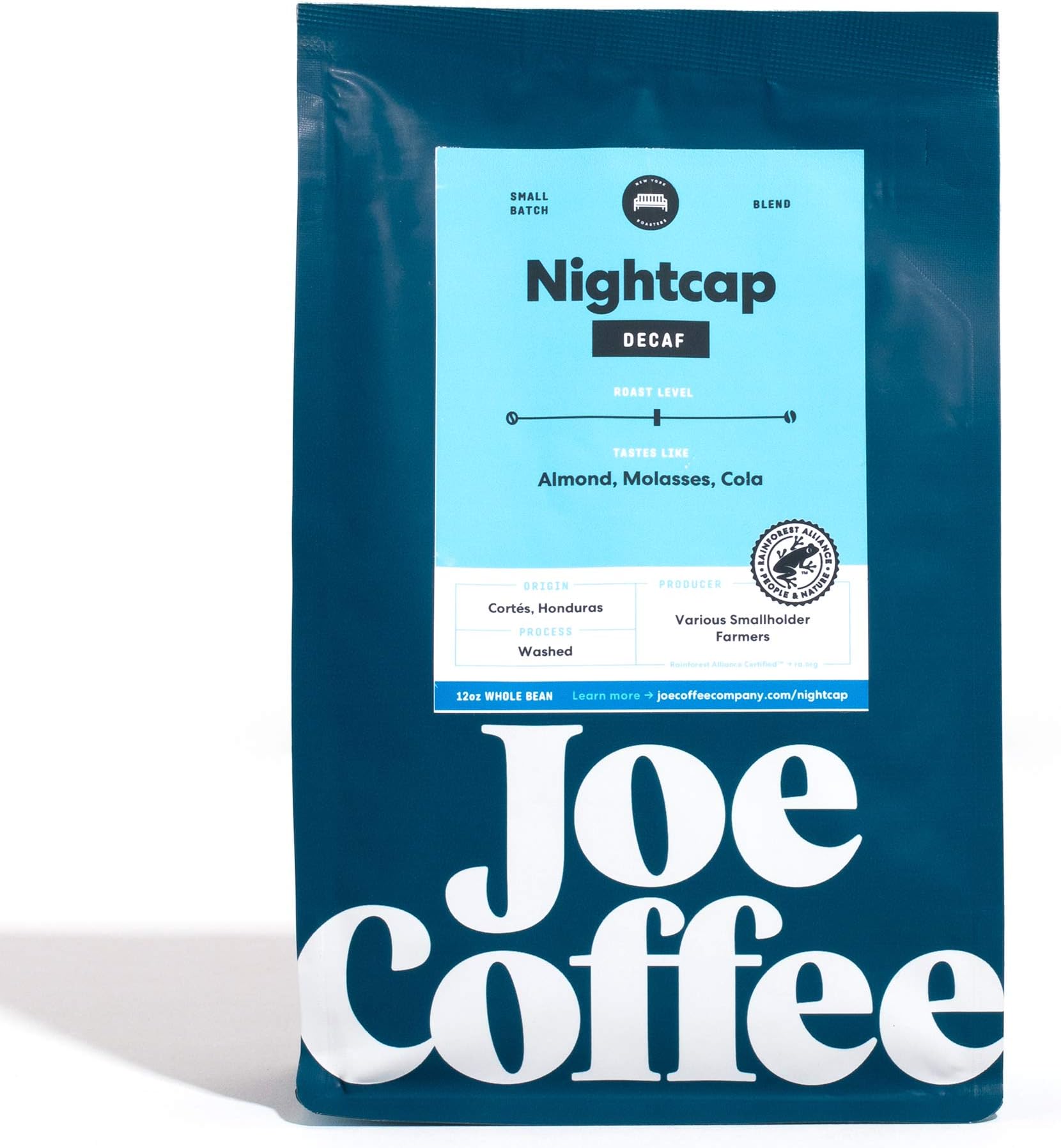 Joe Coffee Company (NYC Roaster), Nightcap Decaffeinated Whole Bean Coffee, 1...