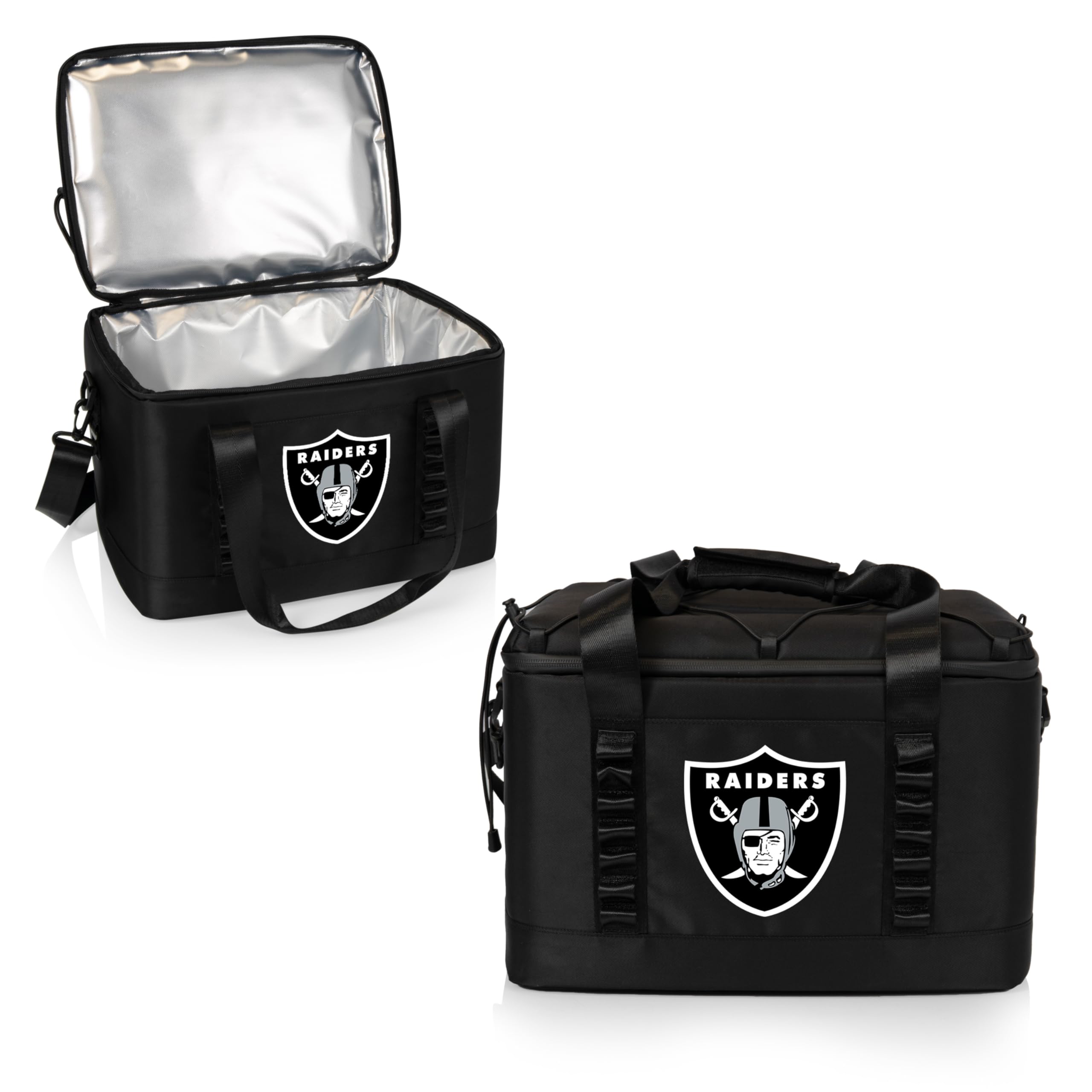 PICNIC TIME NFL Arizona Cardinals Tarana - Bolsa térmica supergruesa con aislamiento térmico para 24 latas, hecha con materiales reciclados, enfriador de campamento, enfriador de picnic, (negro)