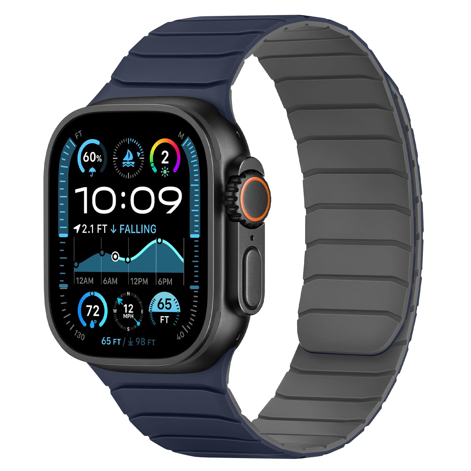 Tasikar Magnetic Bands Compatible with Apple Watch 49mm 46mm 45mm 44mm 42mm Soft Silicone Replacement Loop Wristband for iWatch Ultra 3 2 1 SE Series