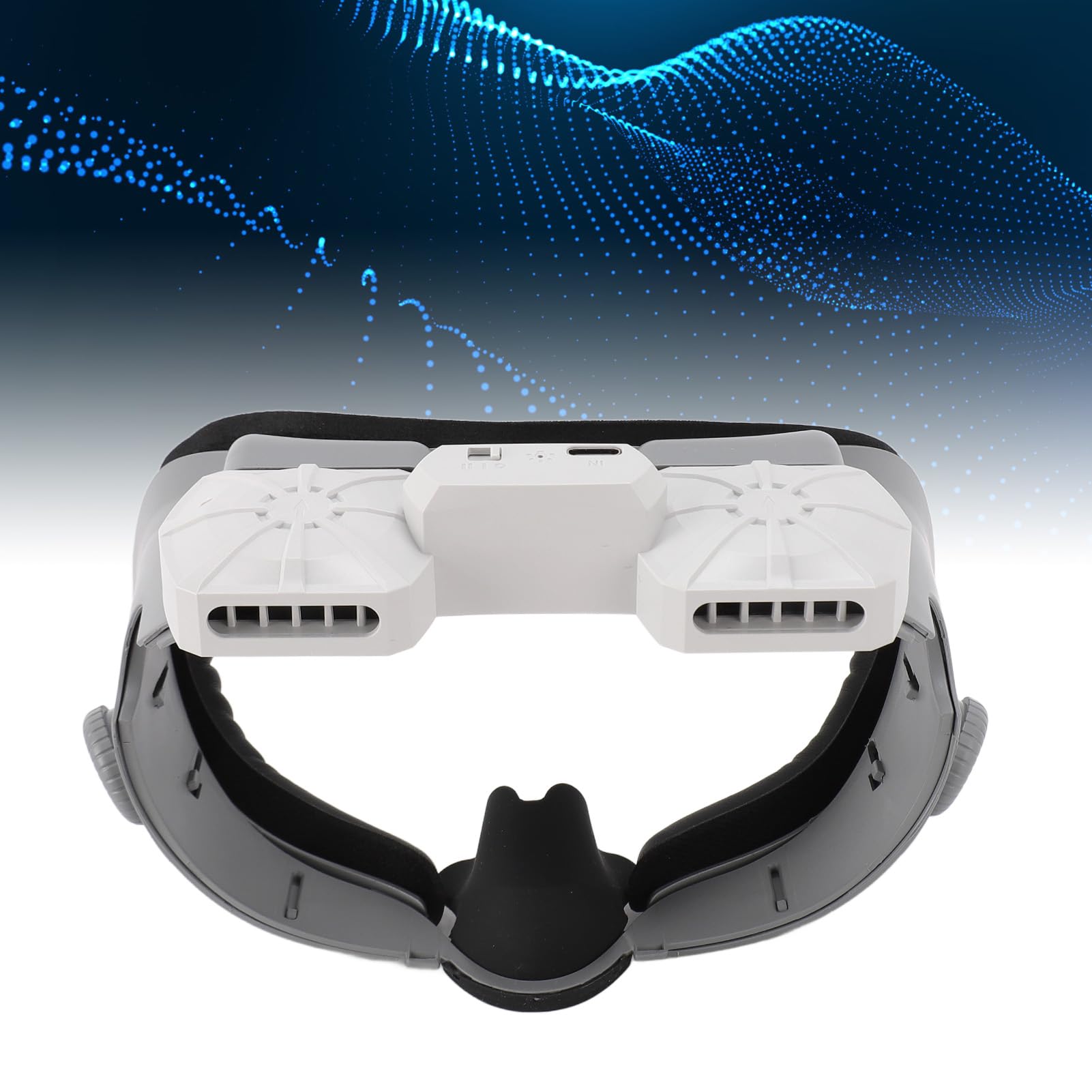 Copertura per Viso di Raffreddamento VR a Doppia Ventola con Flusso D'aria Regolabile, Supporto per il Viso Migliorato e Design Regolabile con Manopola per Oculu 3