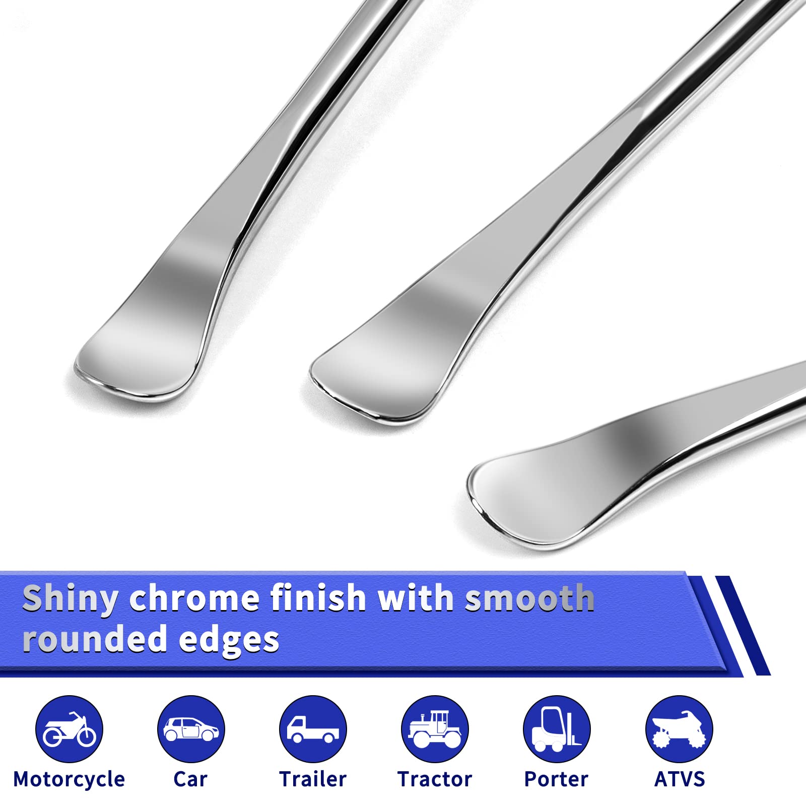 Leve Smontagomme Per Bici, Moto E Auto - Set Da 3 Con Protezione Cerchio, Ideali Per Riparazioni Fai Da Te - Foto 2