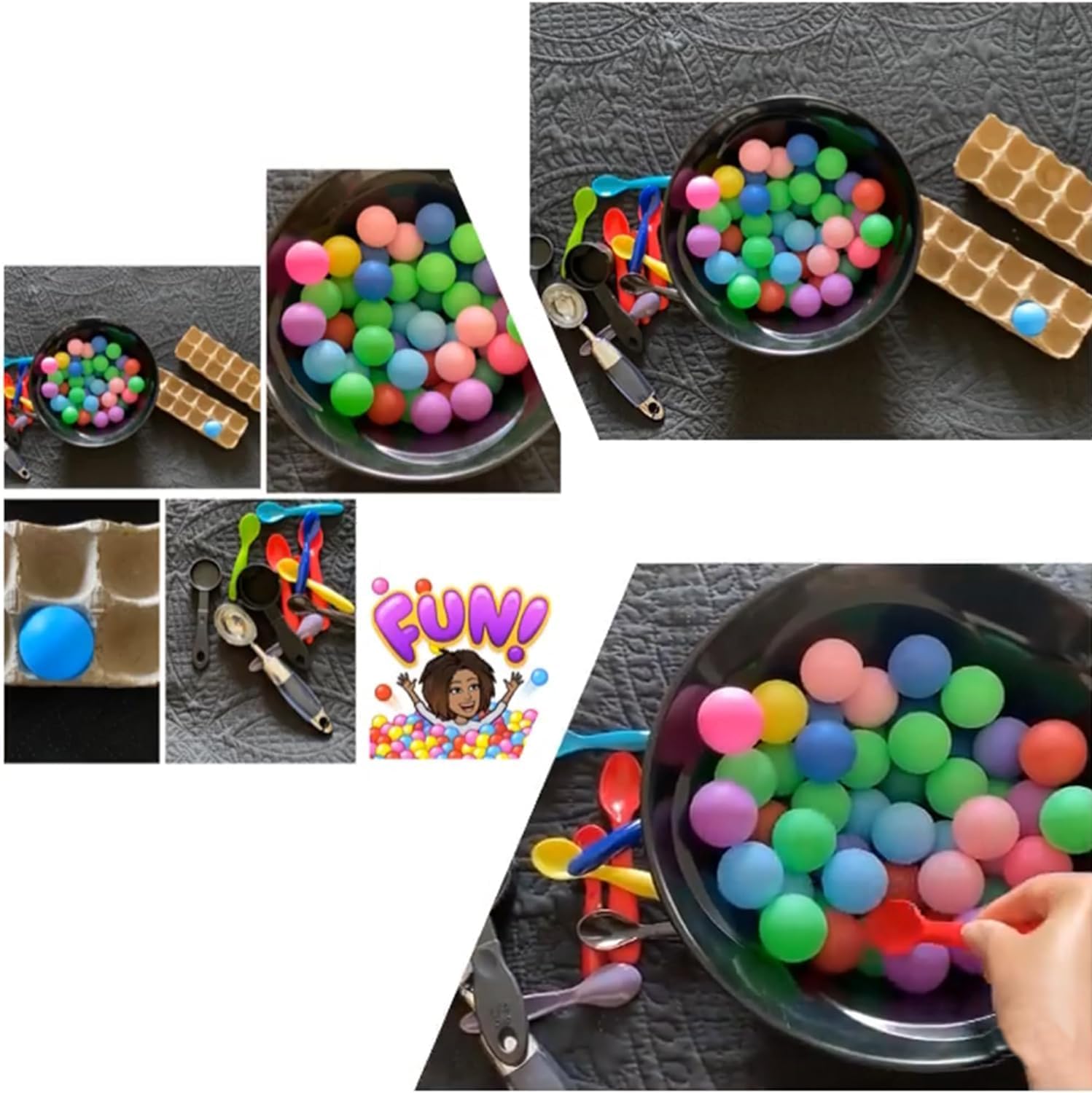 40 Palline Da Ping Pong Colorate Fonyiunce - 40mm Per Allenamento, Giochi E Animali Domestici - Foto 6