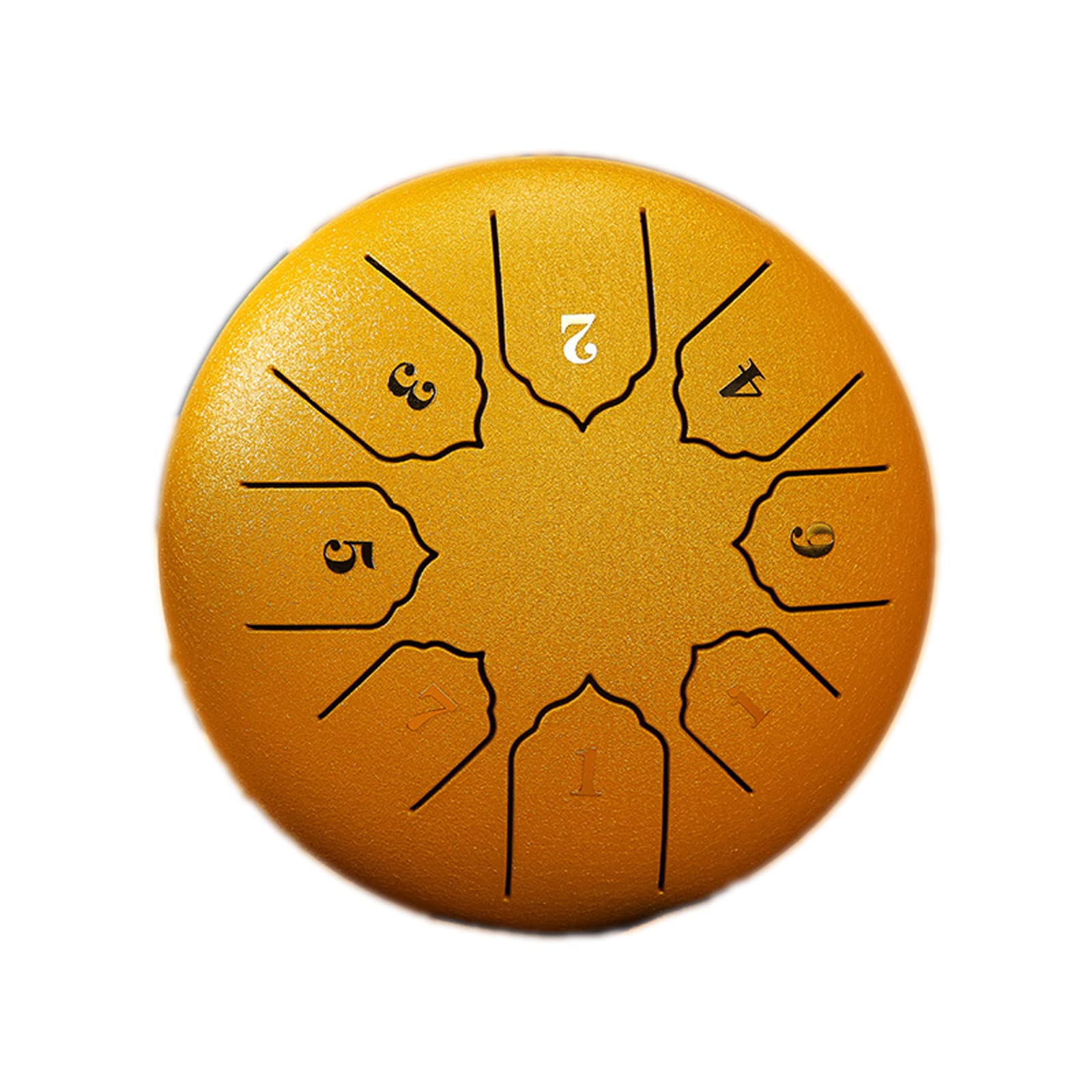 Tambour éthéré Tambour de 6 Pouces Tambour à Langue en Acier Instrument de Percussion à Disque de Batteur Vide 8 Tons