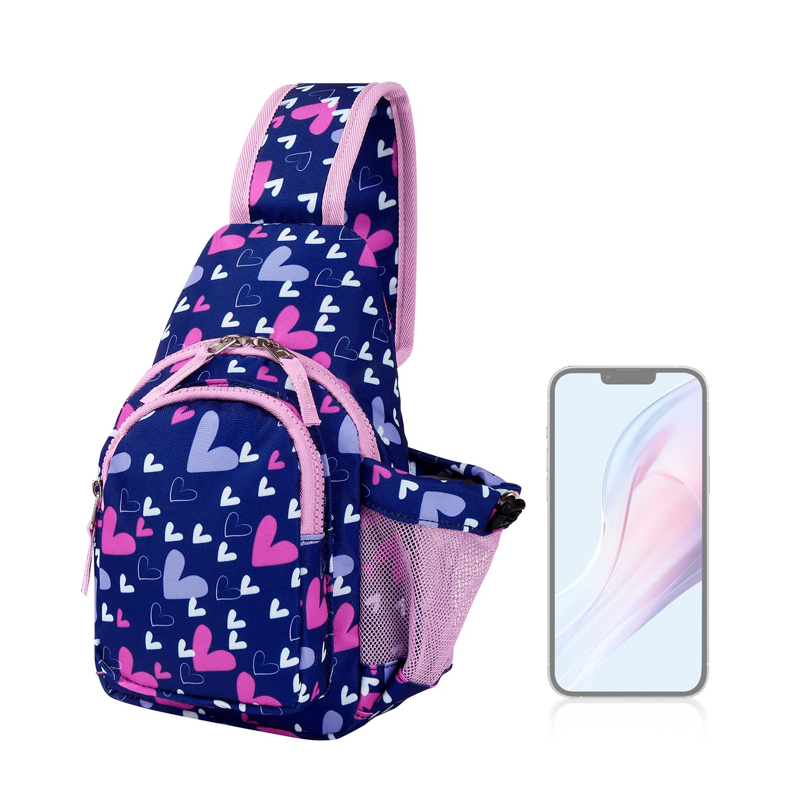 Choco MochaKids Small Sling Bag for Girls and Boys, Herat-navy, For Girls