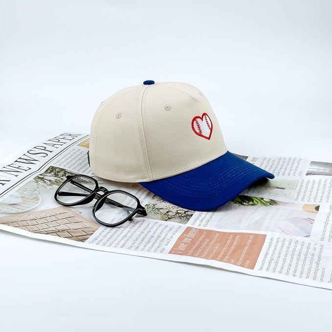 Gorro deportivo bordado con corazón, ajustable de algodón para hombres y mujeres miniatura 4