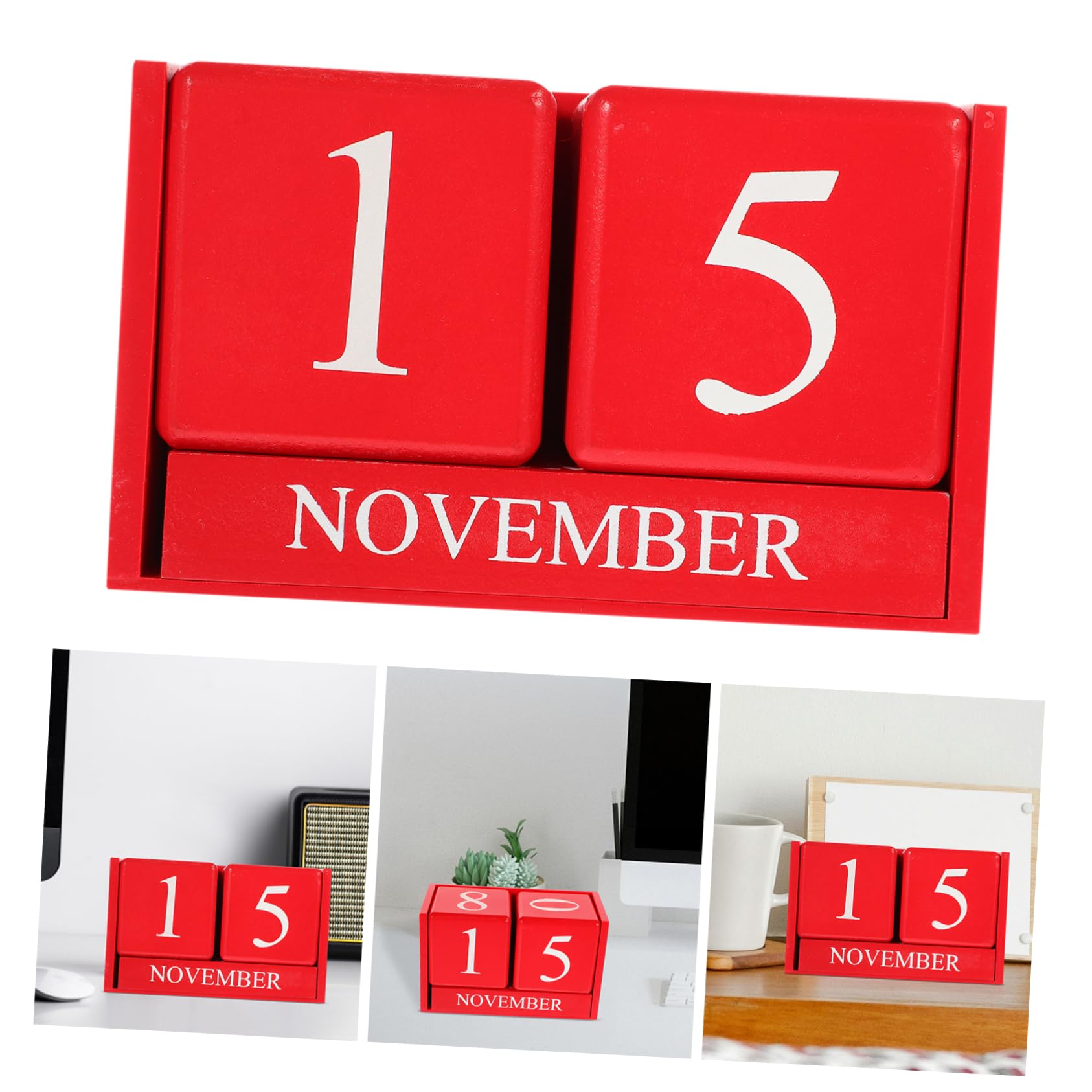TEHAUX 3pezzi Calendario Da Tavolo Elegante Blocco Per Ufficio e Casa Decorazione Creativa e Funzionale Calendario Perpetuo Per e Arredo