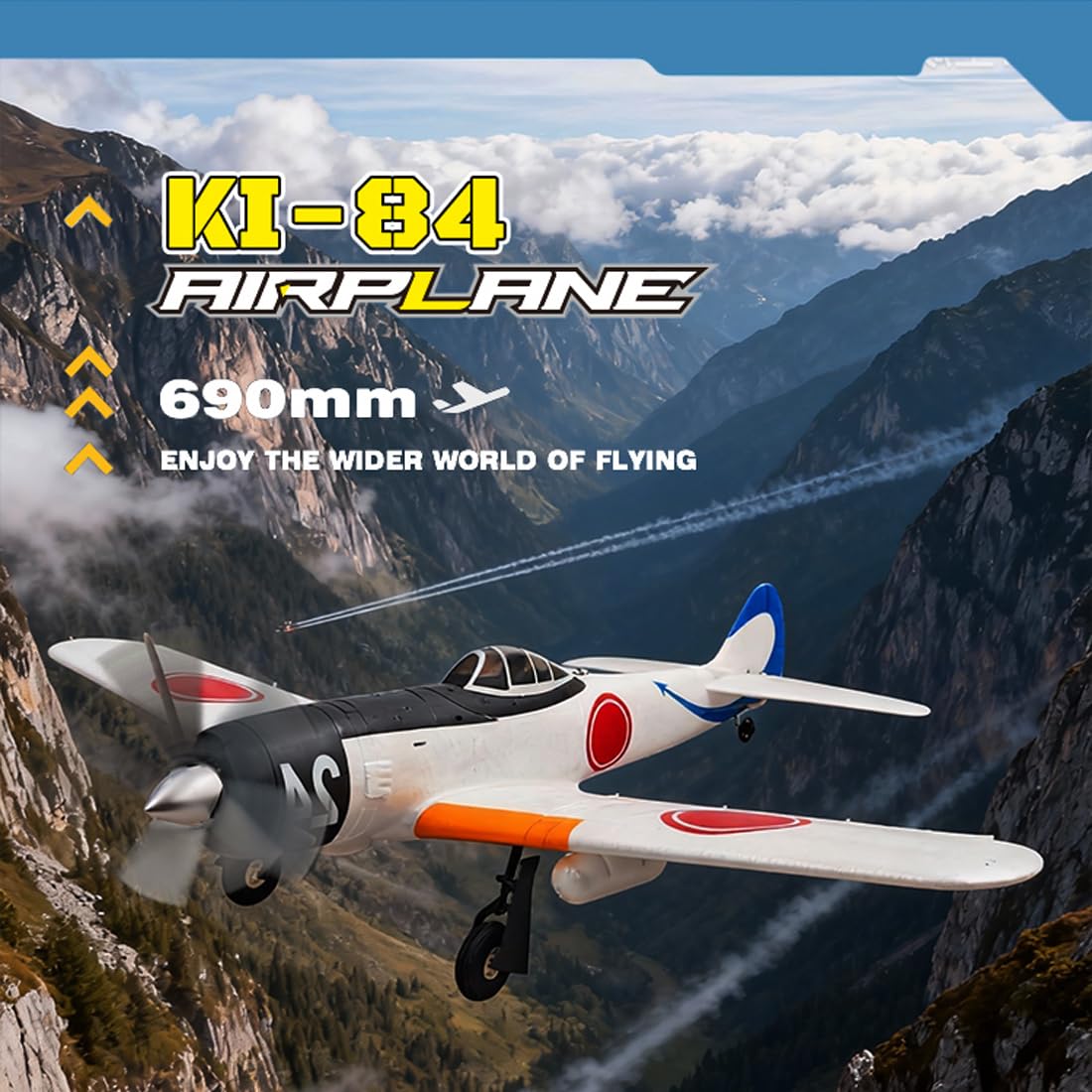 Aereo telecomandato per adulti, 1/16 2,4 G 4 CH EPP modello di aereo RC con altezza barometrica e tre modalità di volo, RC Airplane per principianti (RTF)