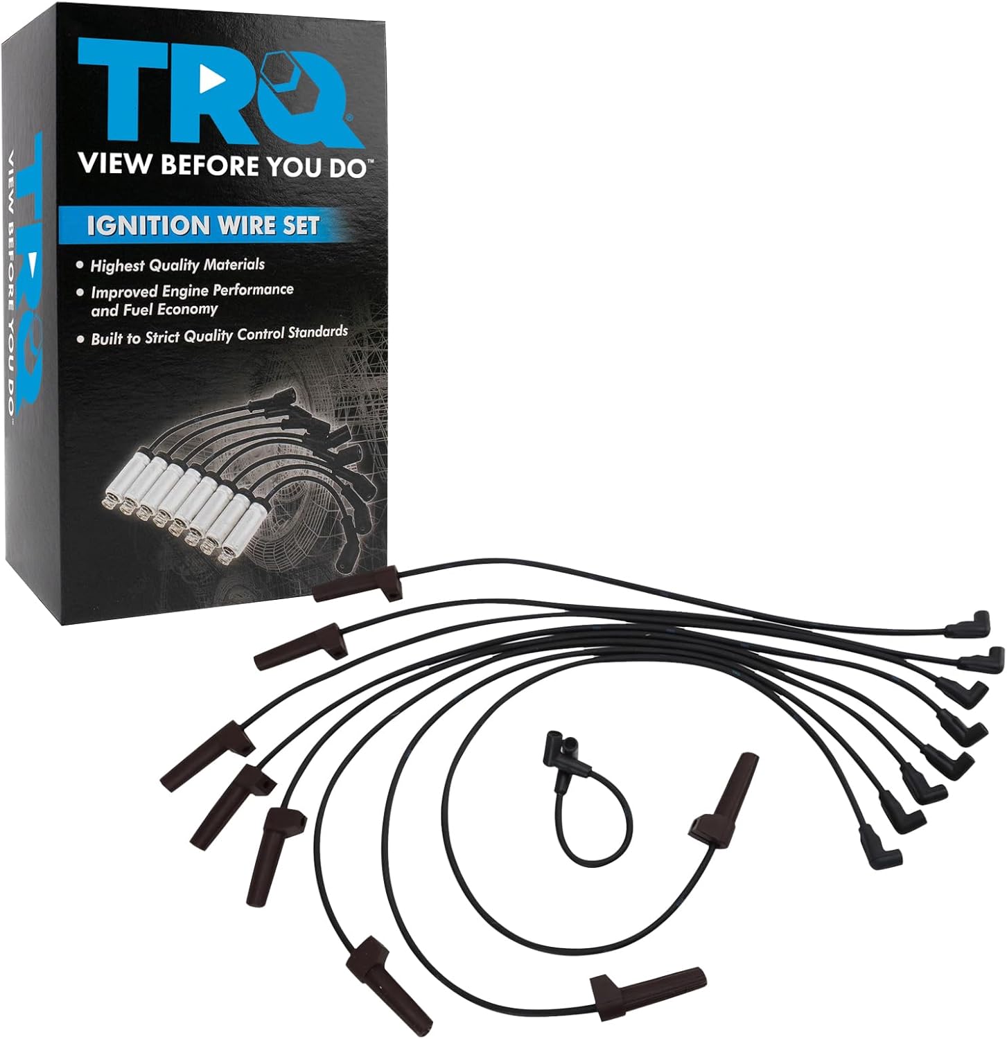 TRQ Spark Plug Wire Set Compatible with 1990-1993 Chevrolet 1990-1993 GMC