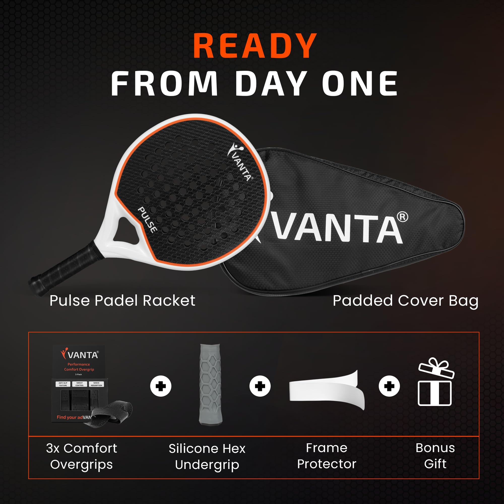 VANTA PULSE | Pacchetto di racchette da padel in carbonio 3K per uomini e