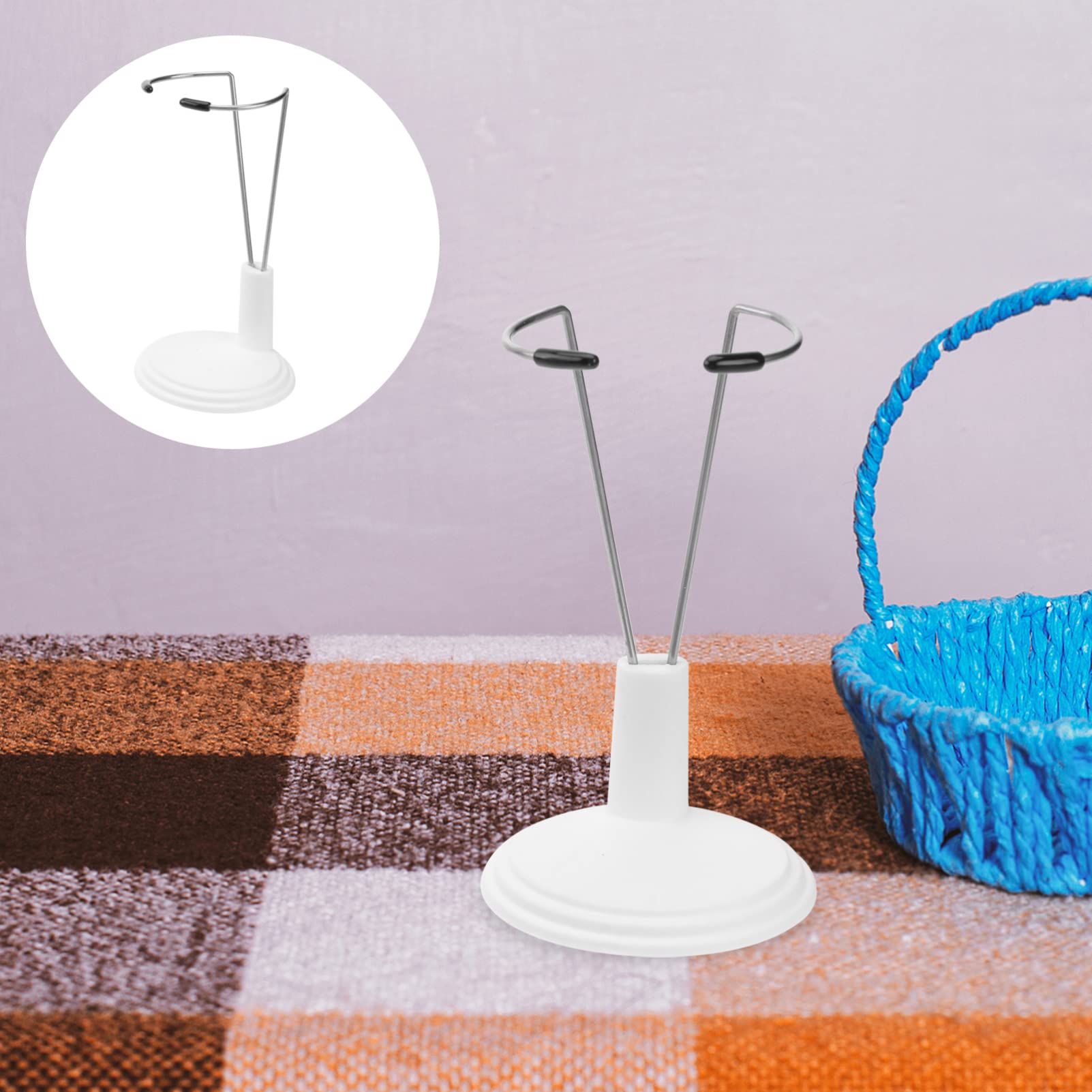 BESPORTBLE 6Pcs Doll Storage Rack Portable Doll Stand for Home Store Display Model Bracket Space Saving Design for Dolls White