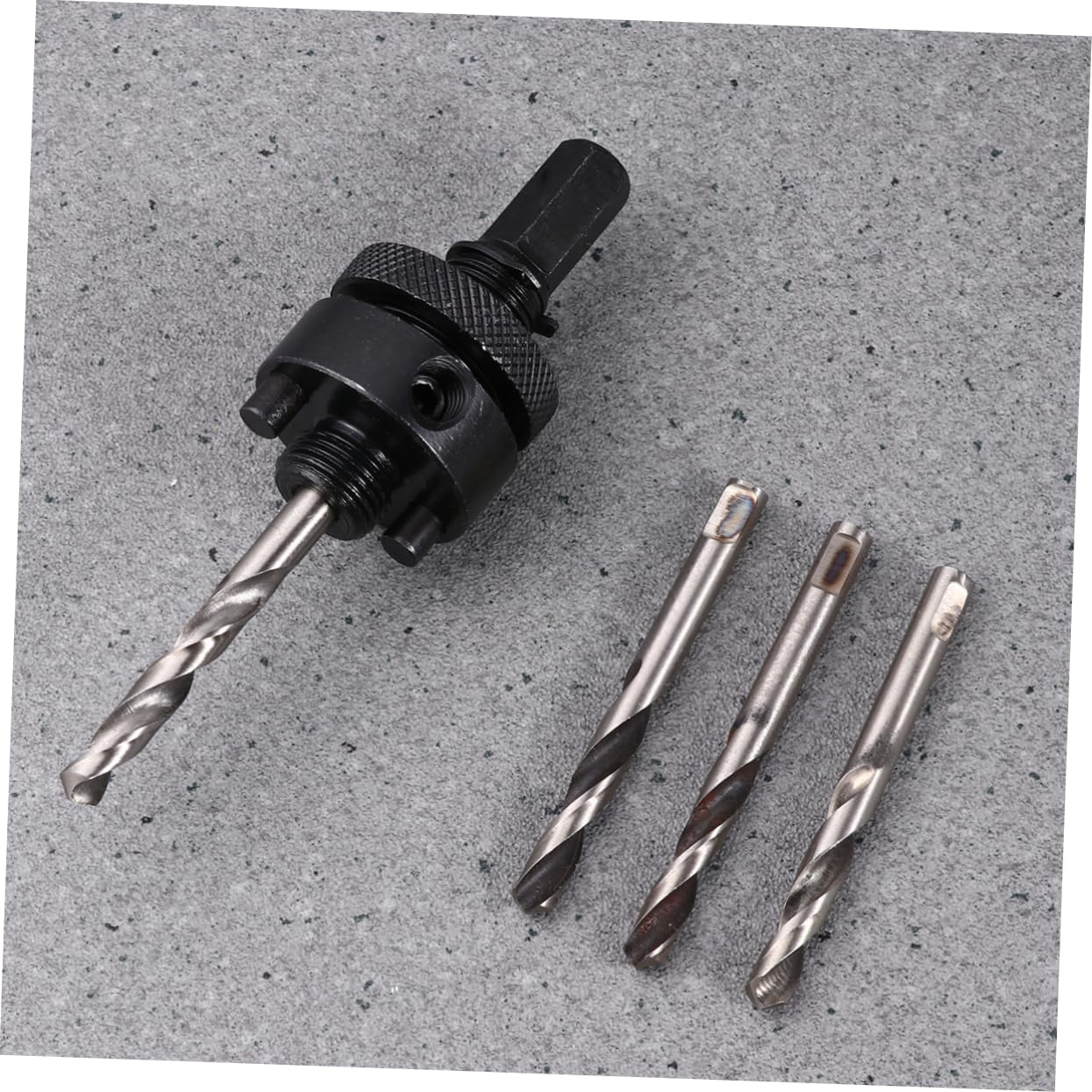 Mikikit 1pc Heavy Duty Handle Hole Arbor with Precision Drill Bits Compatible for Hole for Metal and Cutting