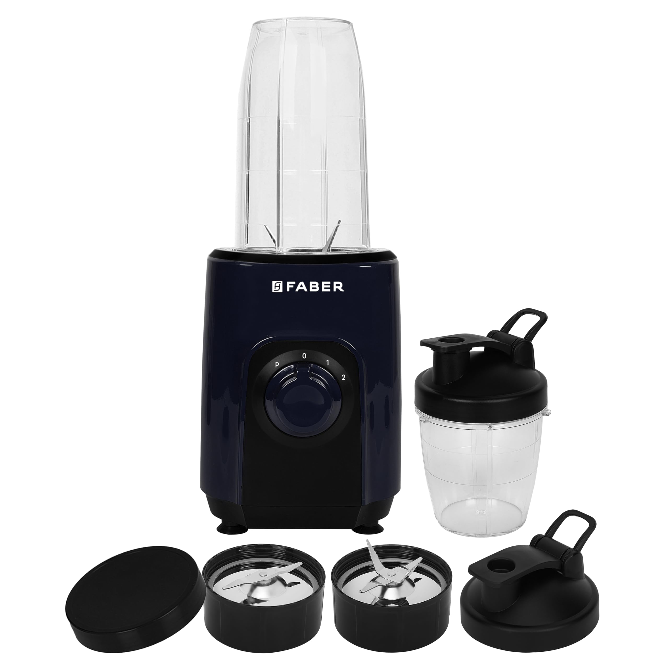 Faber ARIA 2in1 Sportz Blender |Mixer Grinder Blender| 400 Watts | Smoothie maker | 100% Copper Motor | Detachable SS Blade| 2 PC Jar 500ML+300ML |Wet, Dry Grinding |2 Year Warranty by Faber (Denim)-image-14