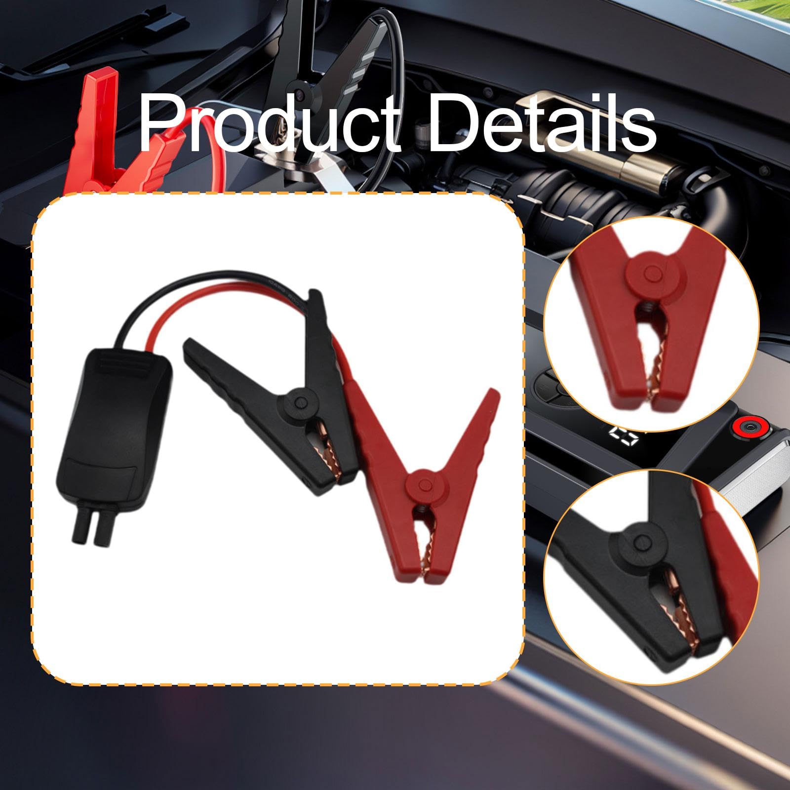 Pince Protection Double Couche en cuivre pour câble démarrage d'urgence Automobile, B