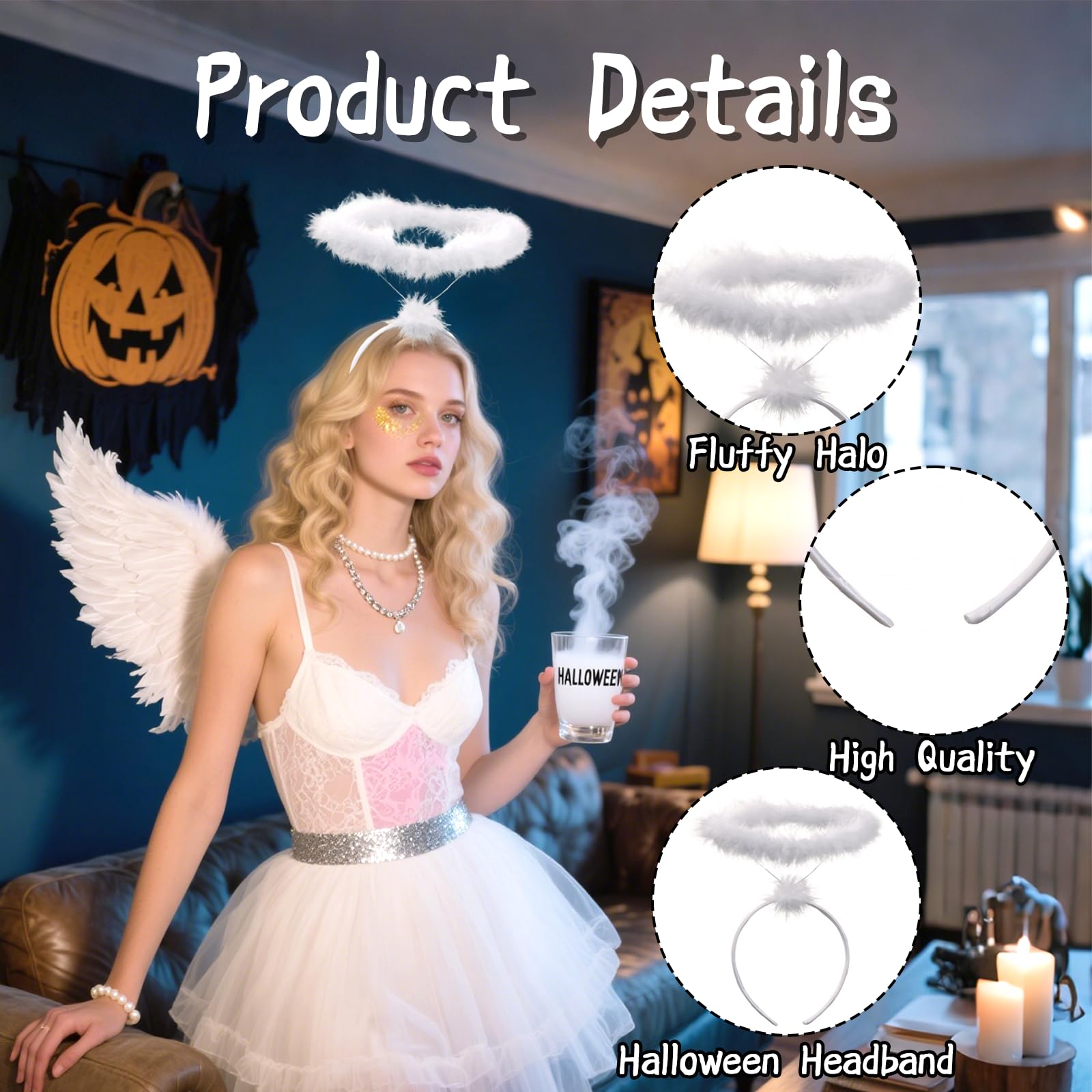 Serre Tete Halloween, Serres Tetes Halloween Femme, Convient pour les Fêtes de Carnaval d'Halloween et Les Jeux de Rôle