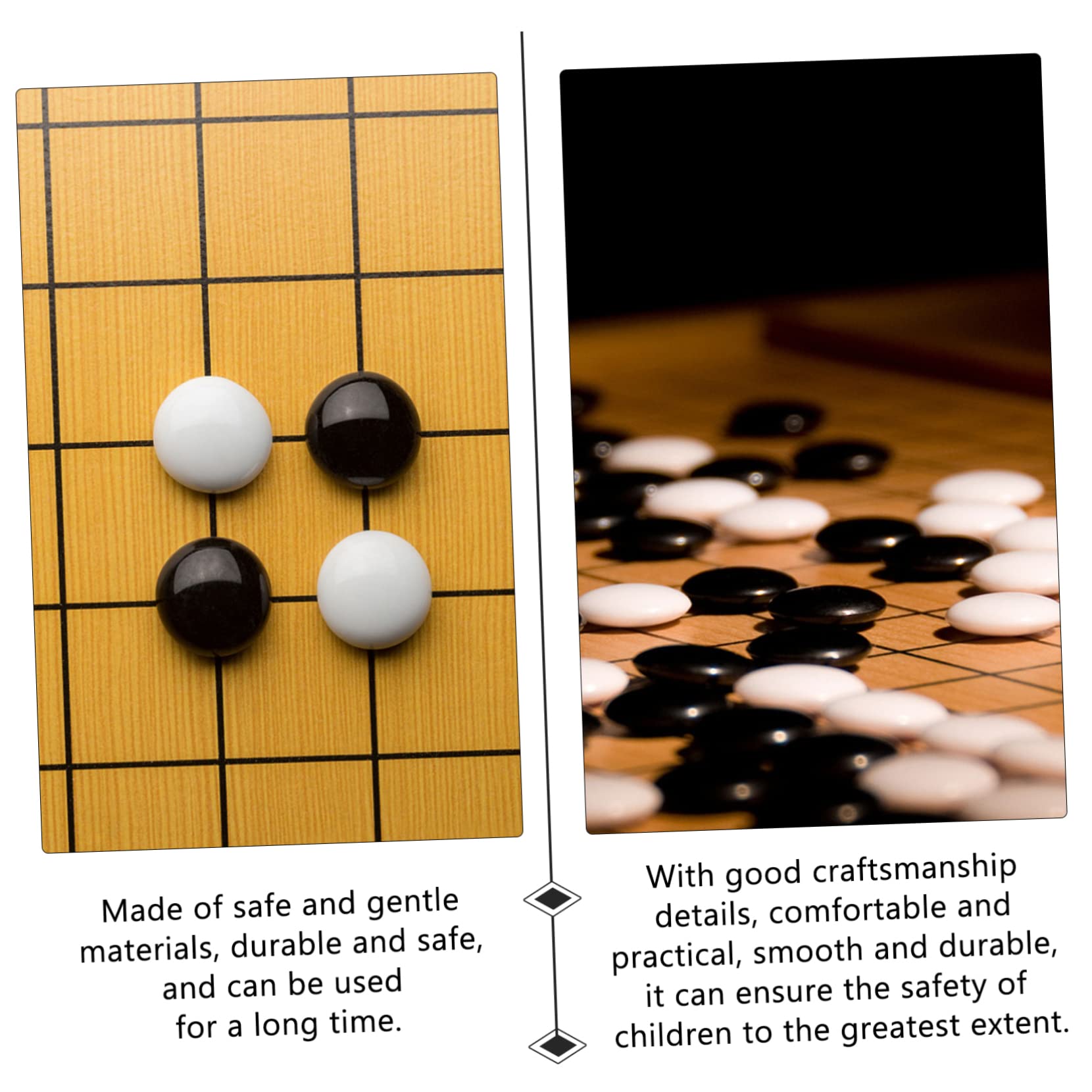 CORHAD 1 Set Decorative Go Chess Beads Durable Glass Flat Marbles for Educational Play Creative Fun and Family Bonding for Chess and Checkers Enthusiasts