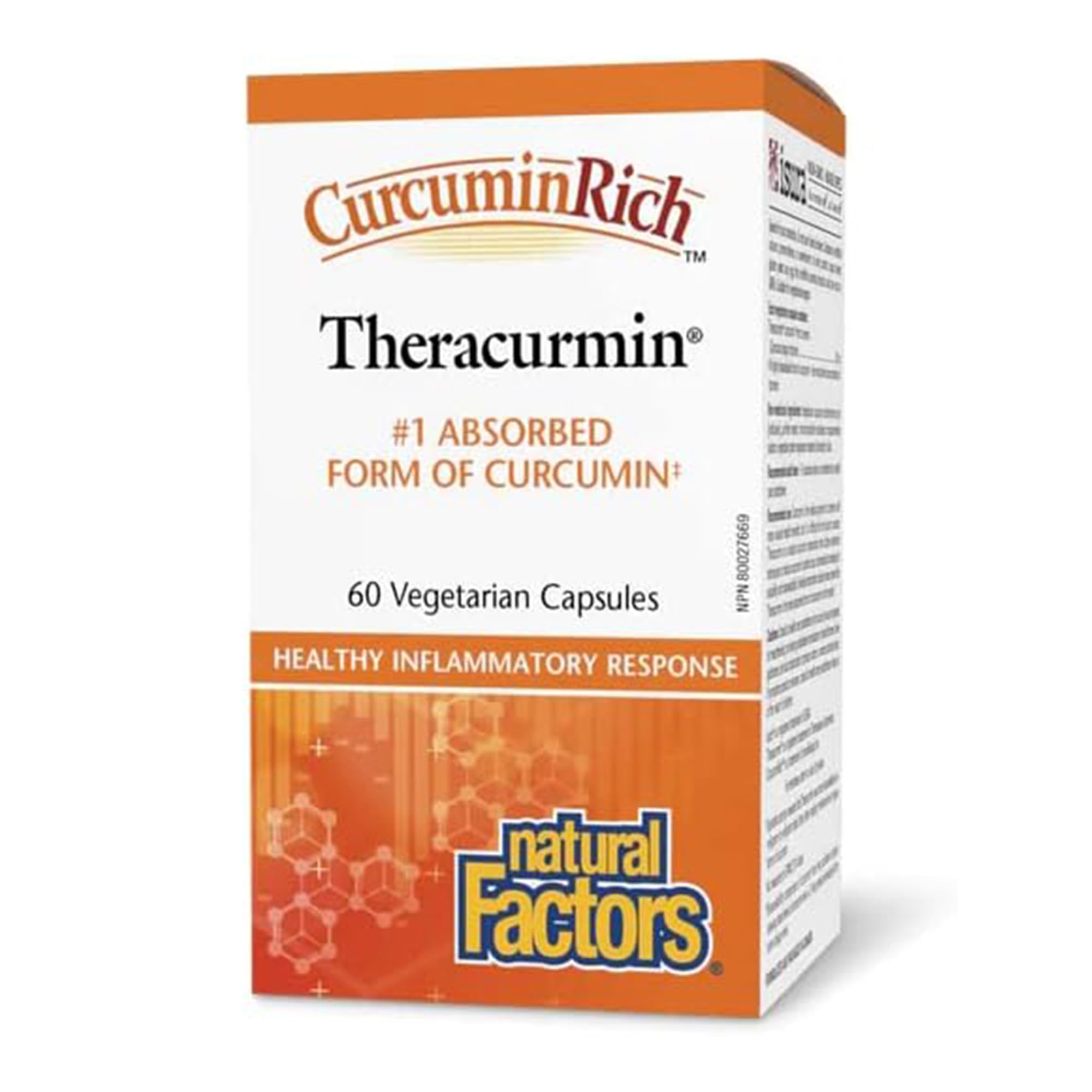 Natural Factors, CurcuminRich Theracurmin, Turmeric Extract, 30mg Curcumin, High Bioavailability, 60 Vegan Capsules, Vegetarian, Soy Free, Gluten Free, Non-GMO