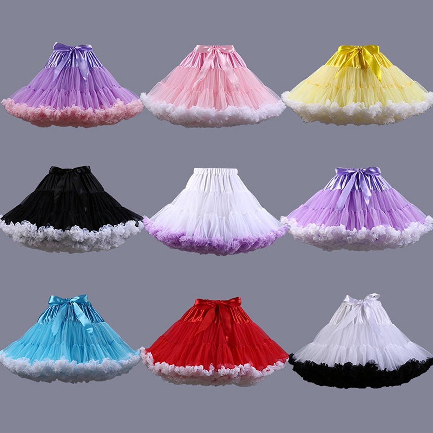 FOLOBE Women's Tulle Petticoat Soft Puffy Tutu Skirts Costume Ballet Dance Pettiskirts Multi-Layer - Image 5
