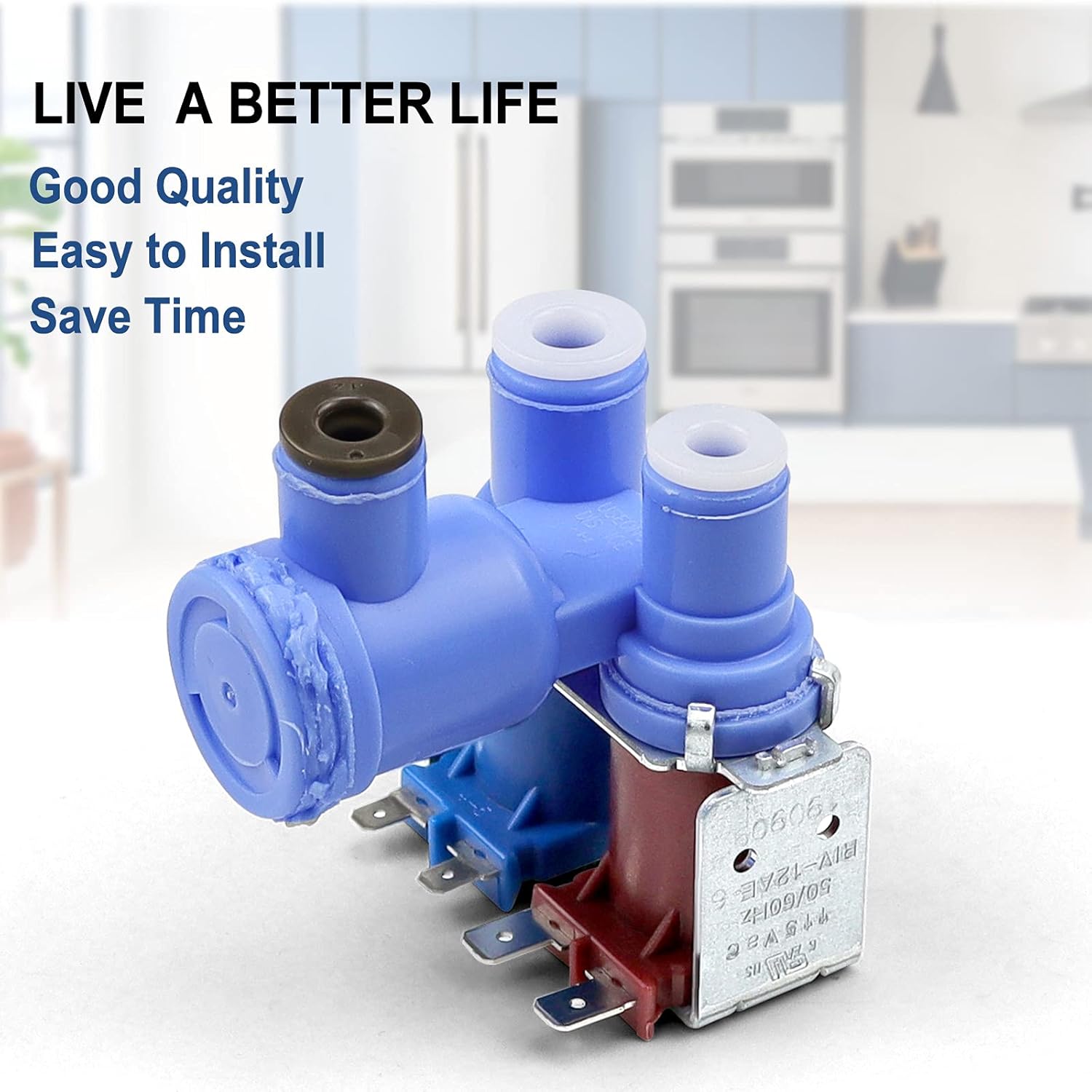 Refrigerator Water Inlet Valve WR57X10024 Replace PS304366 773821 AP2071736 fit for G.E ken.more by Fetechmate
