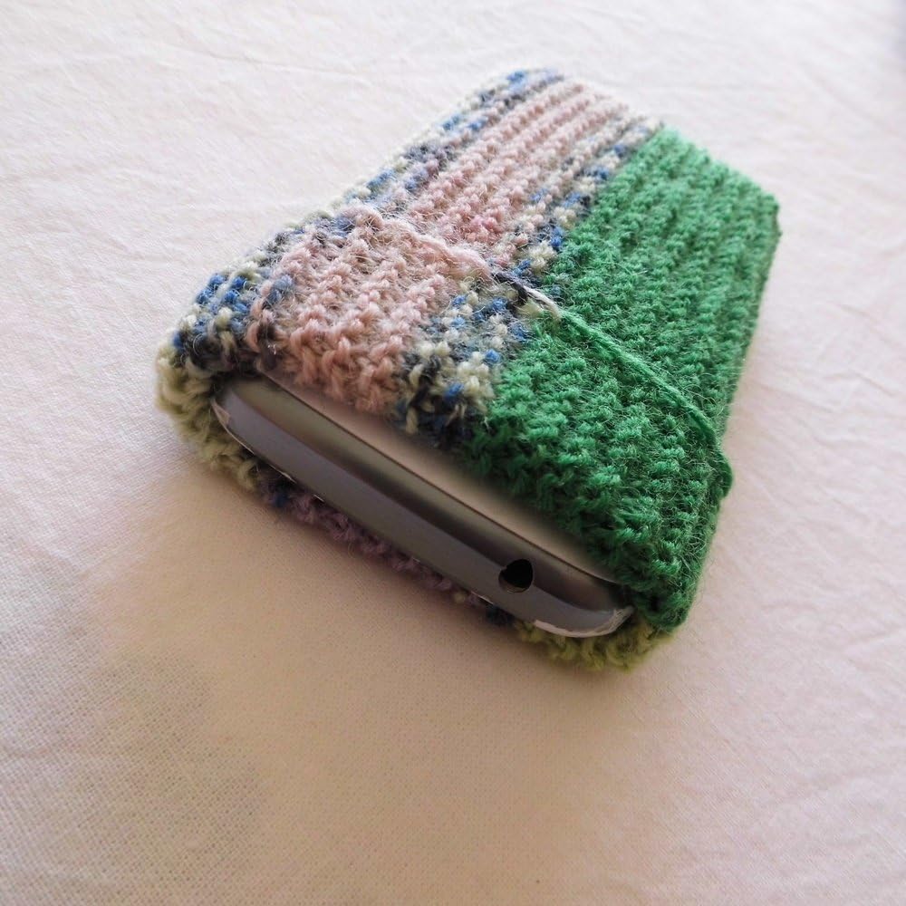 knitted phone wool sock, phone case, bag, cosy, fall, cover mobile sock, handknitted, samsung, iphone, etui, woolsock, mobile case, wool case